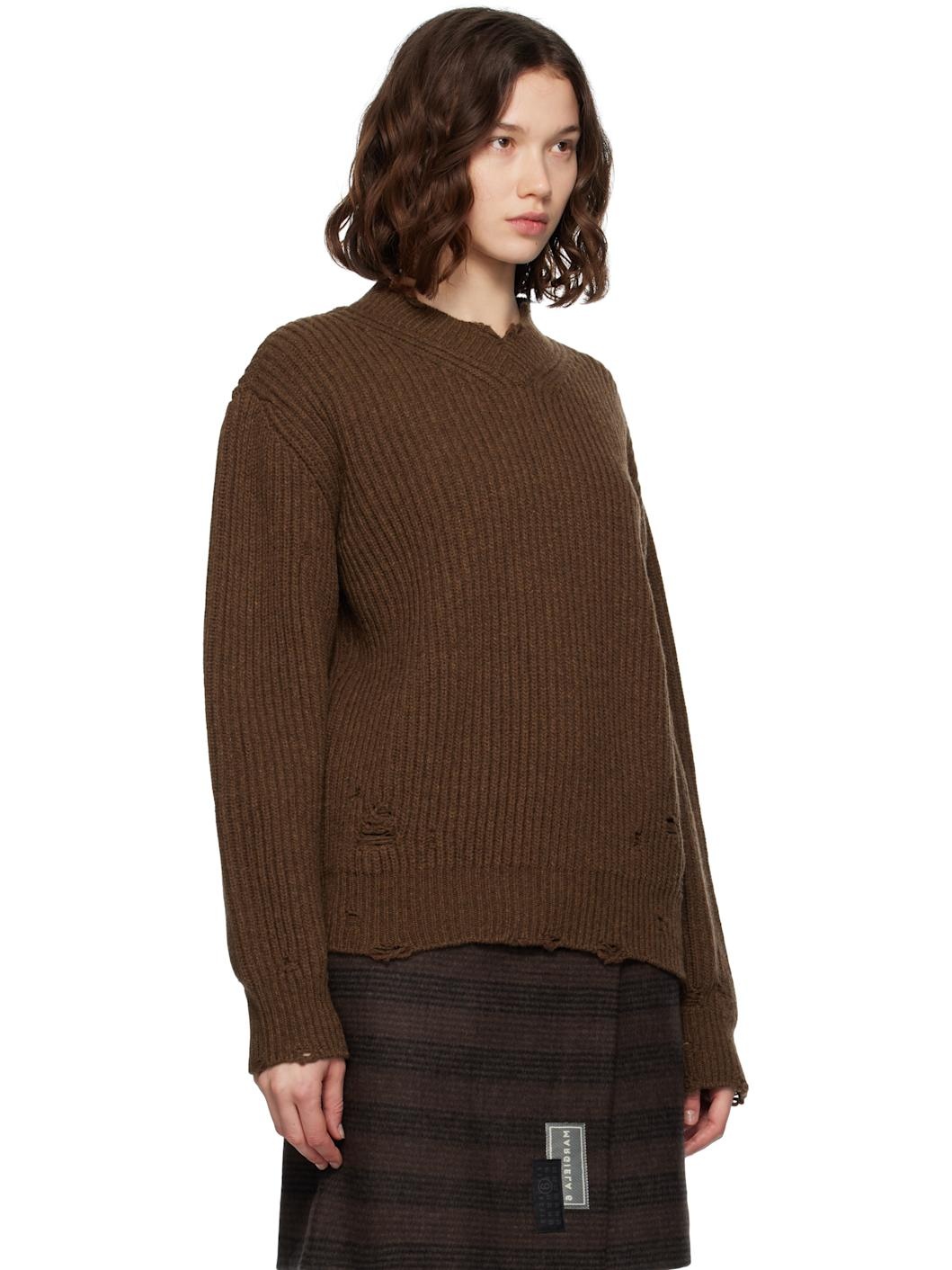 Brown Wool Sweater - 2