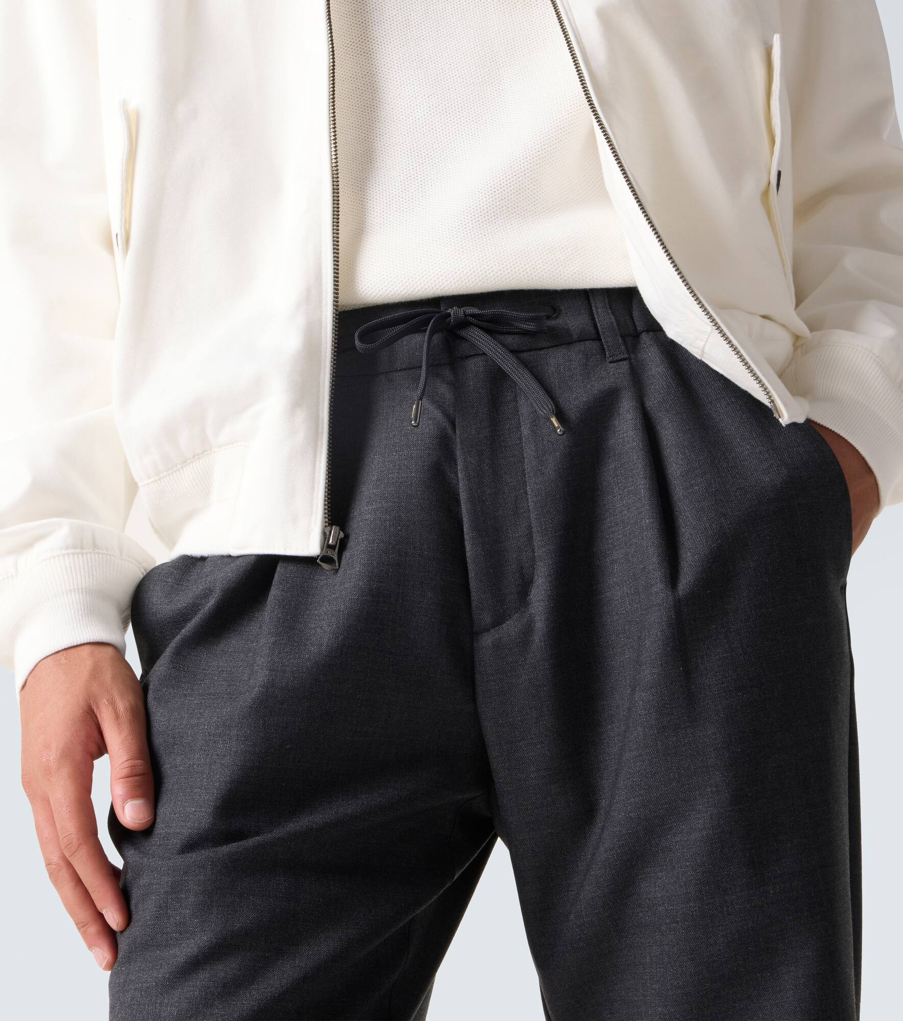 Gabardine straight pants - 5