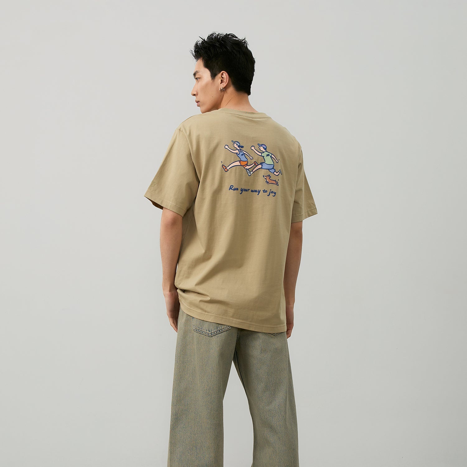 New Balance Running Graphic T-Shirt 'Tan' NEE26121-LB - 9