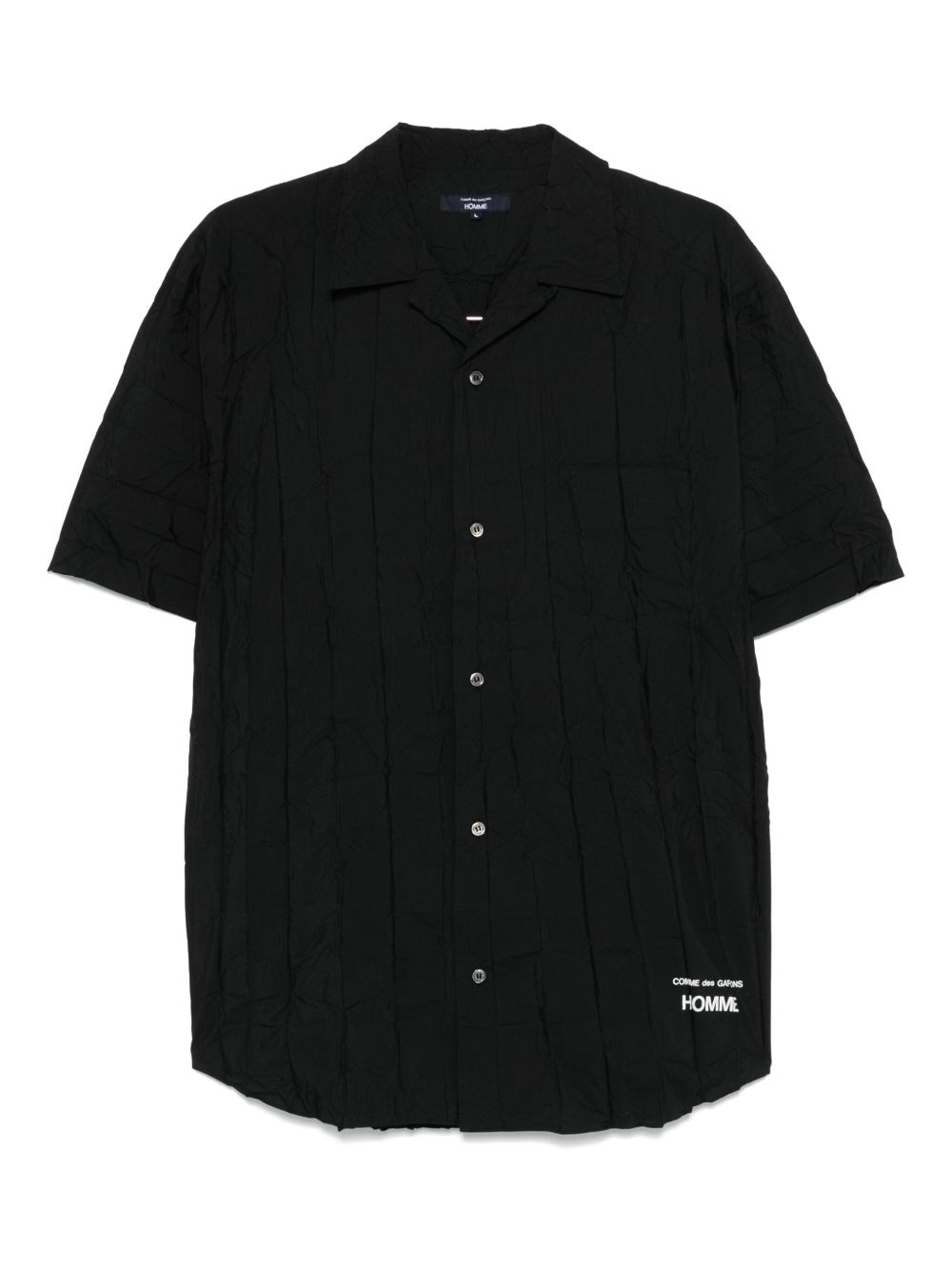 crinkled-finish shirt - 1