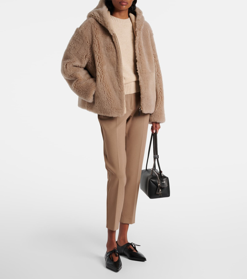 'S Max Mara Sole hooded shearling jacket outlook