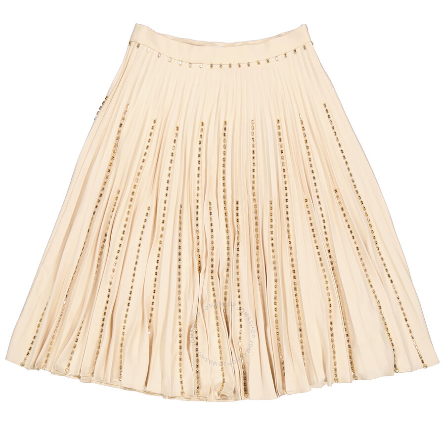 Burberry Plisse Soleil Crystal Detail Stretch Cady Skirt - 2