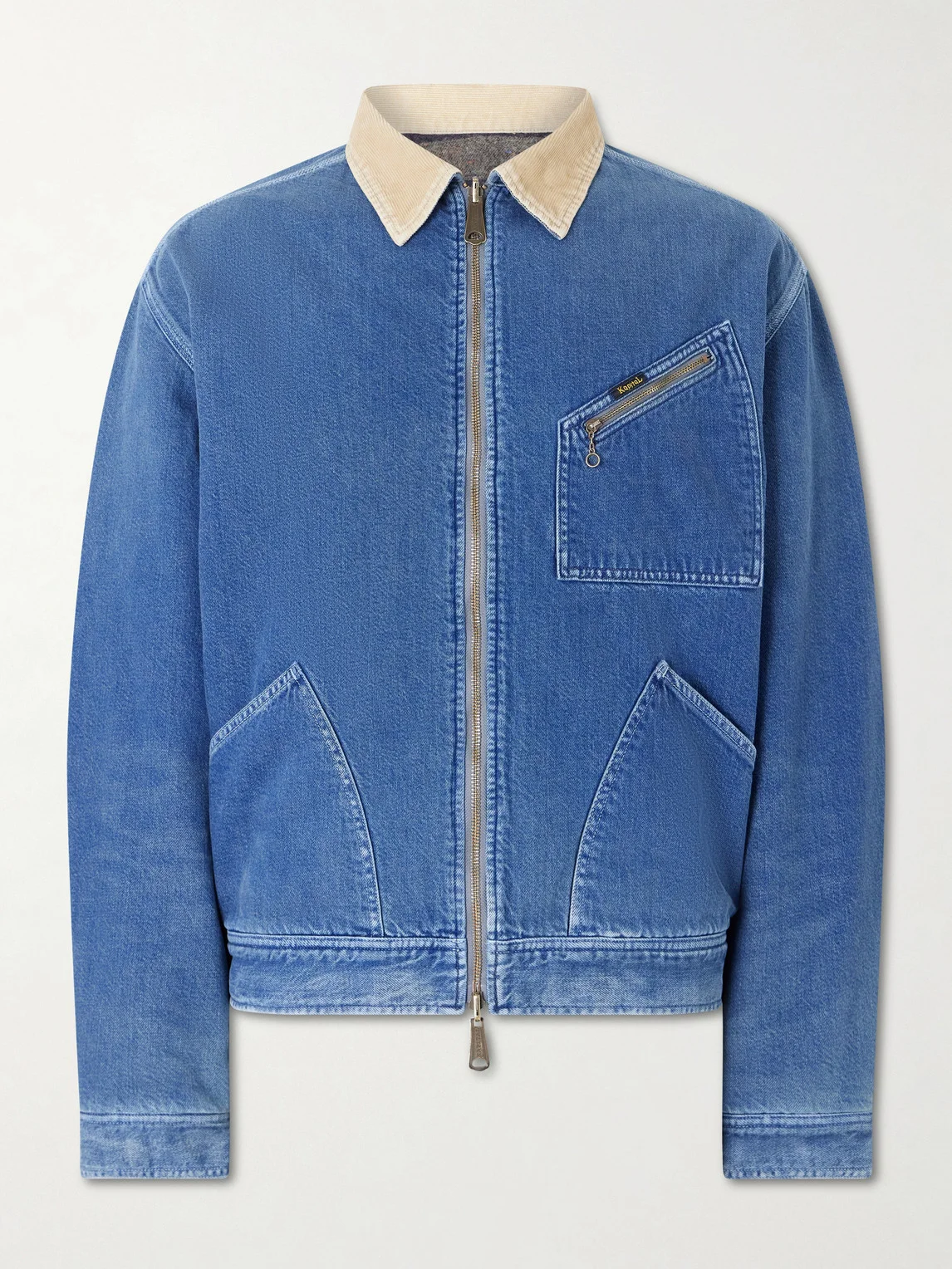 Virgin Mary Reversible Corduroy-Trimmed Denim Jacket - 1