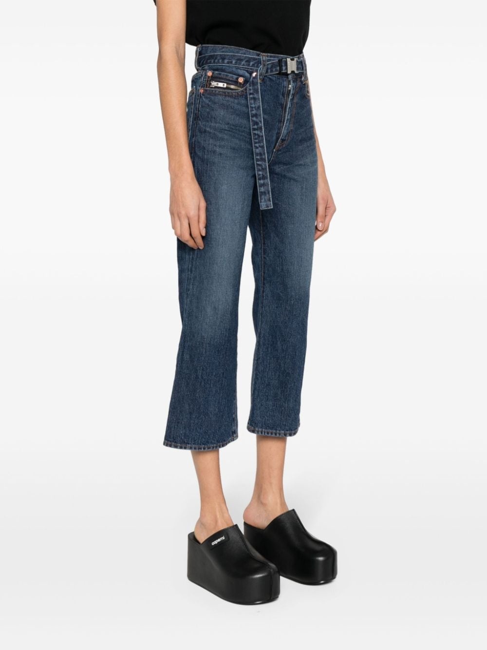 cropped bootcut jeans - 3