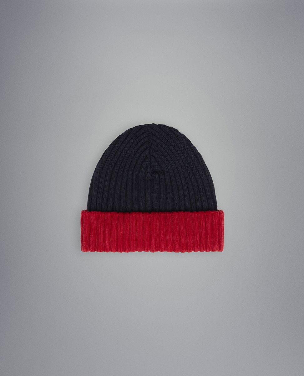 Ribbed wool beanie with iconic badge - 2