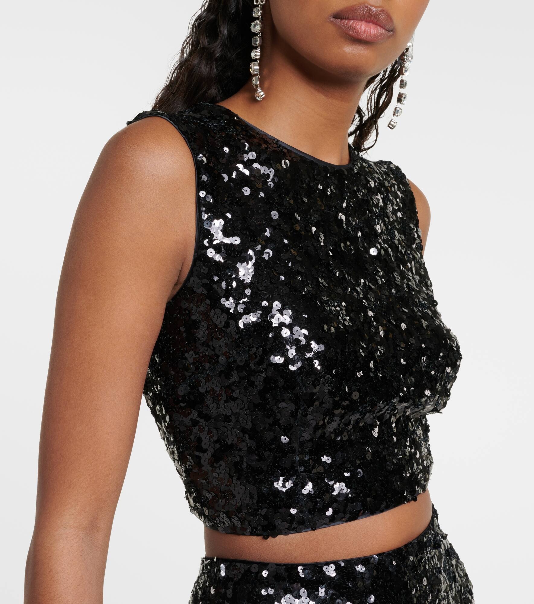 Sequined crop top - 4