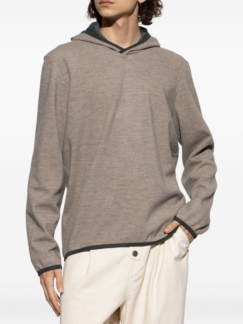 trimmed-edges wool hoodie 3