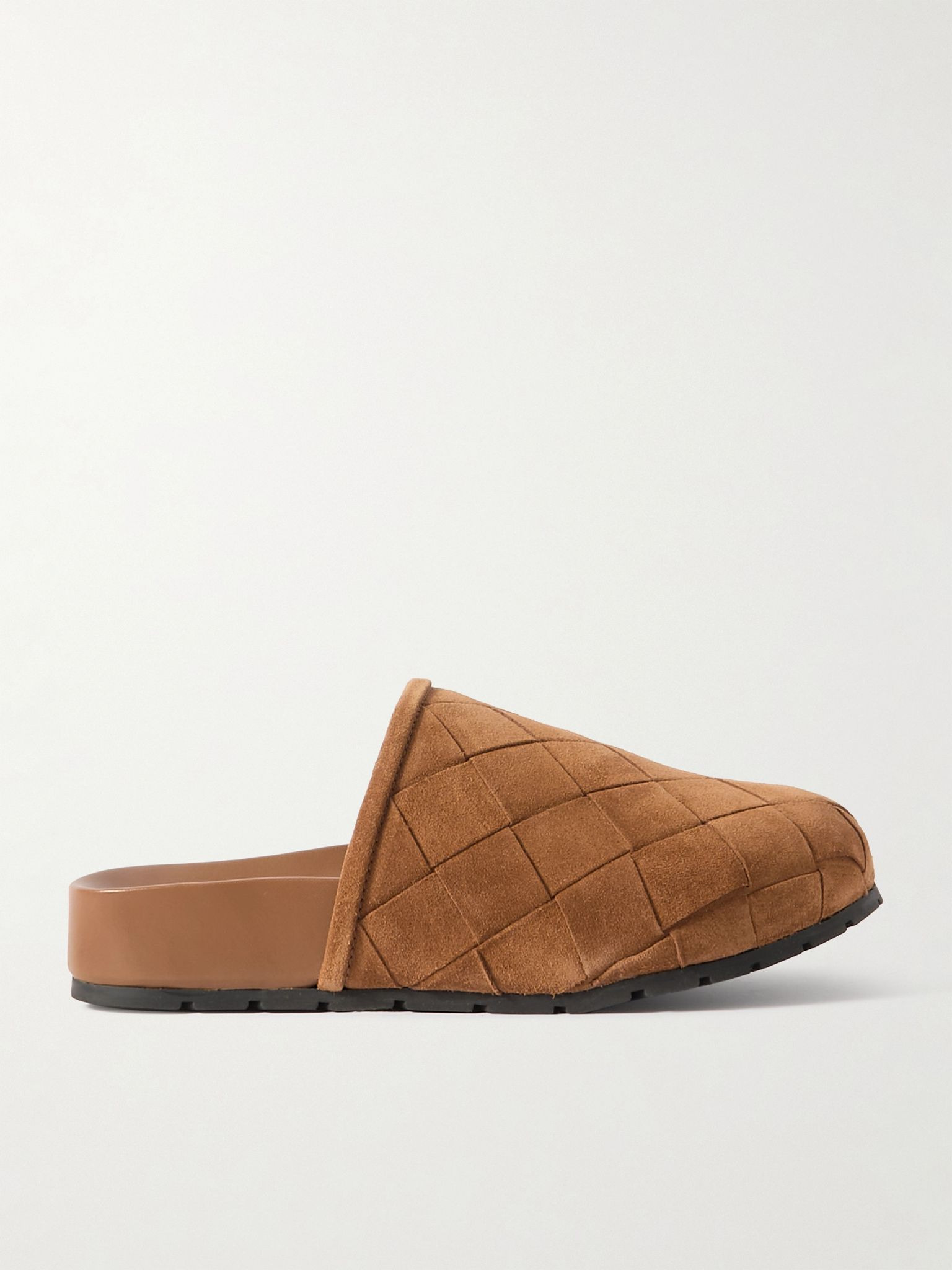 Reggie intrecciato suede slippers Camel - 1