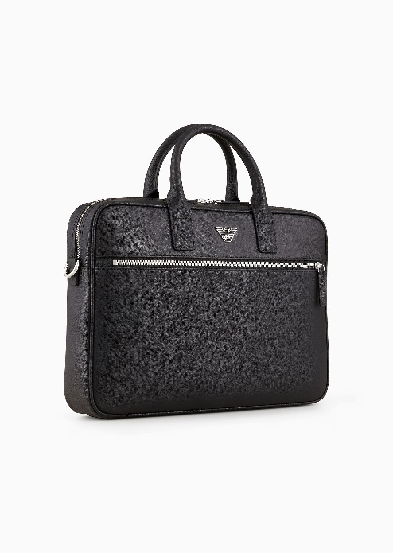 ASV regenerated Saffiano leather business bag with eagle plate - 2