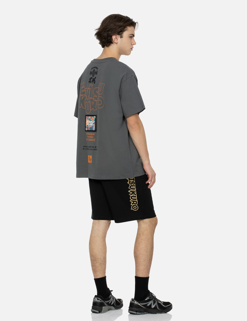 Seagull and Rainbow Gradient Pattern Print Relax Fit T-Shirt 3