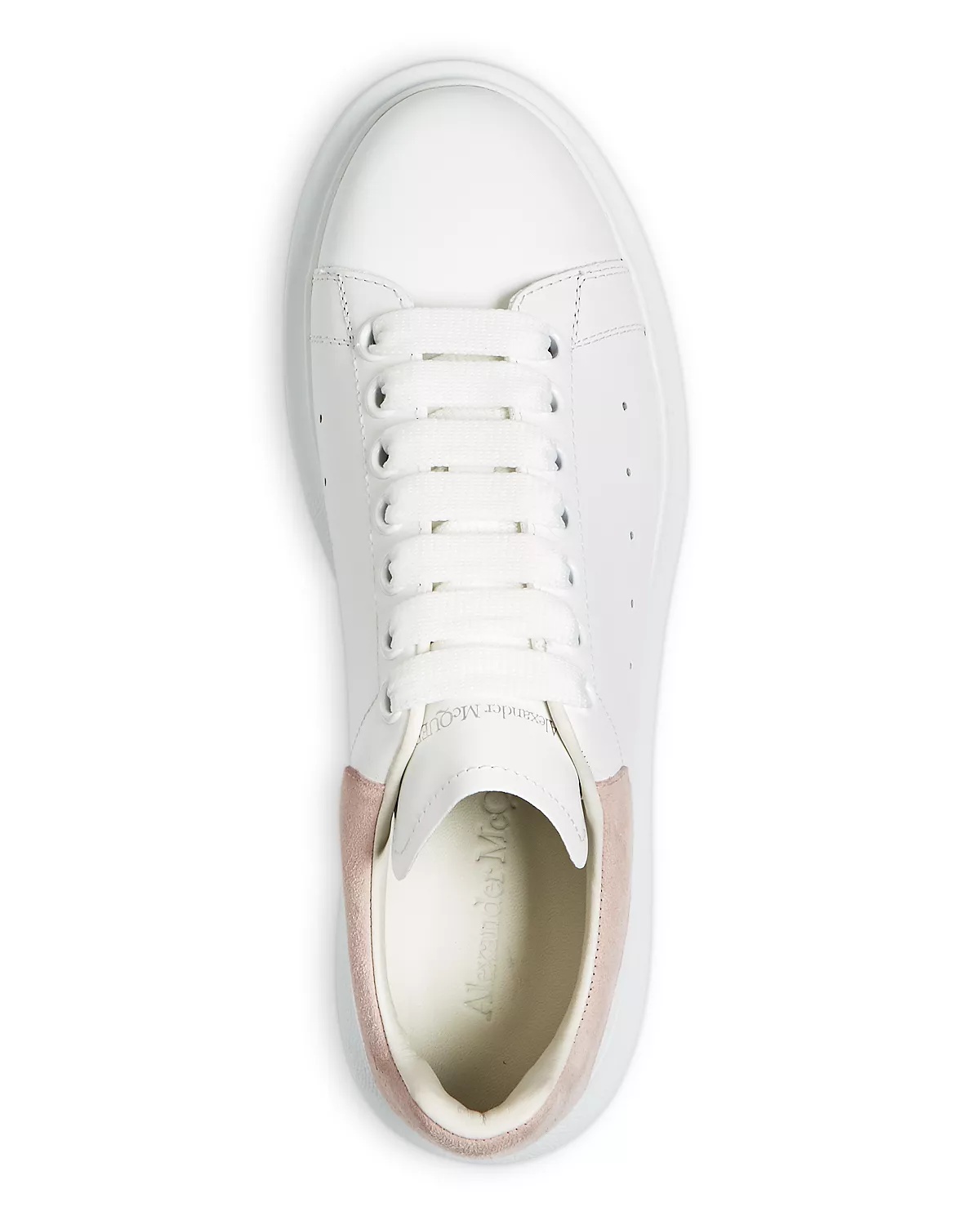 Women's Oversized Suede Heel Detail Sneakers - 4
