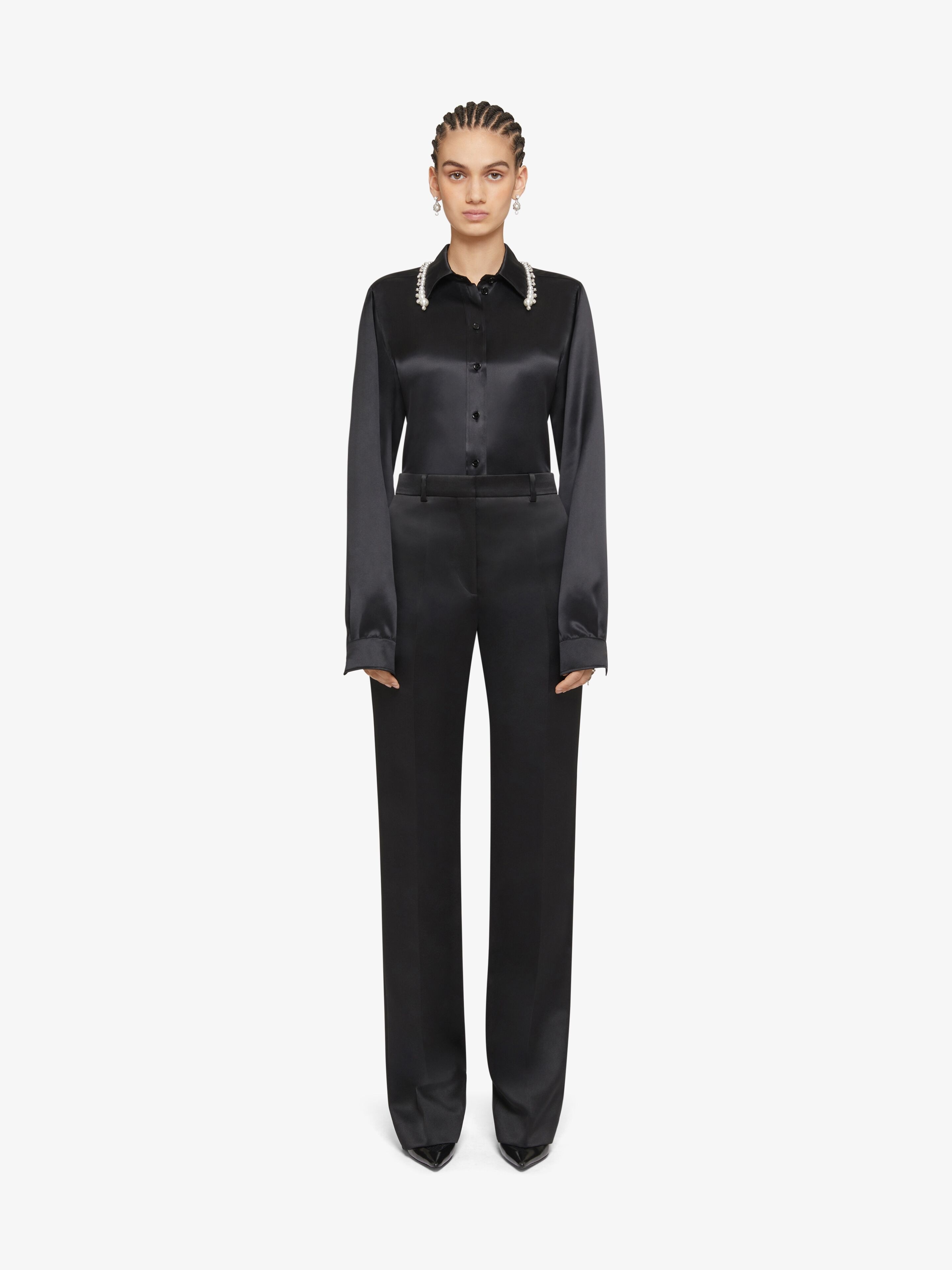 TAILORED PANTS IN SATIN - 2