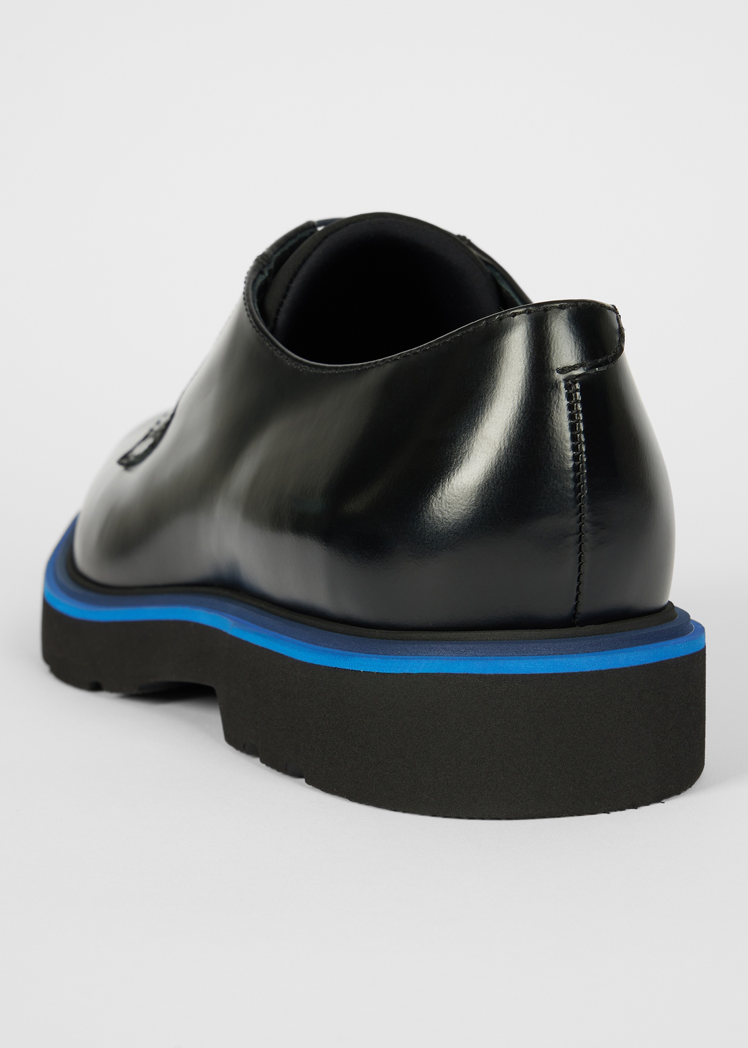 Black High-Shine Leather 'Ras' Derby Shoes - 5