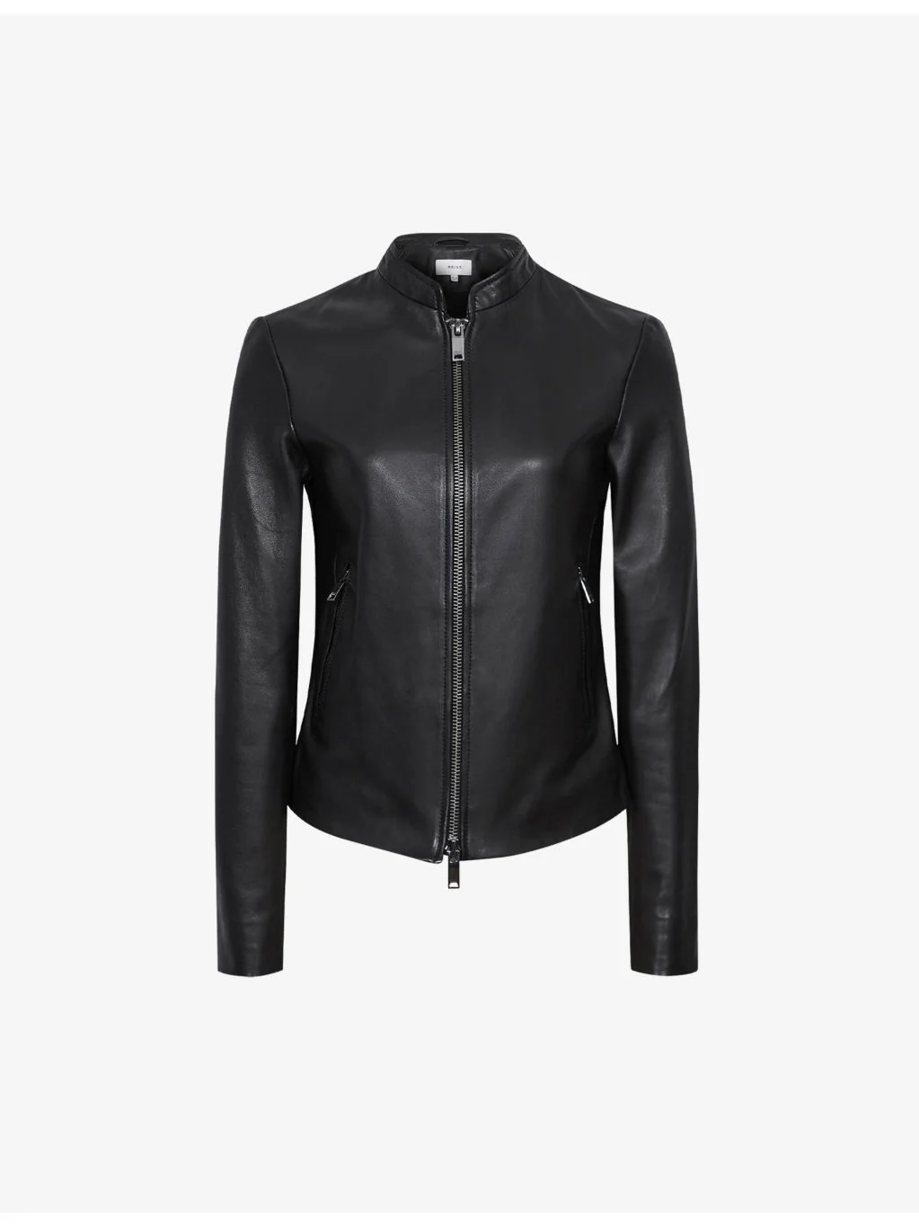 Allie slim-fit leather biker jacket - 1