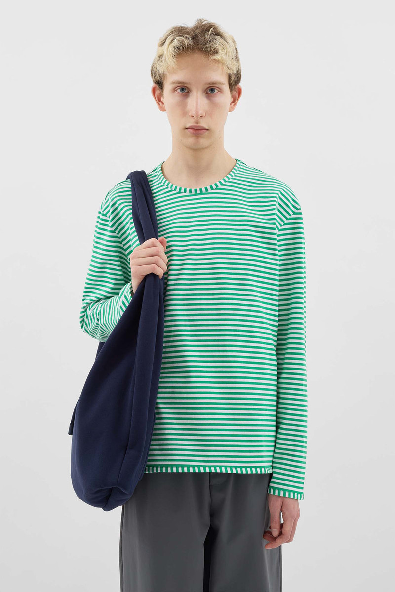 SUNNEI CLASSIC LONGSLEEVE / off white & bright green stripes outlook