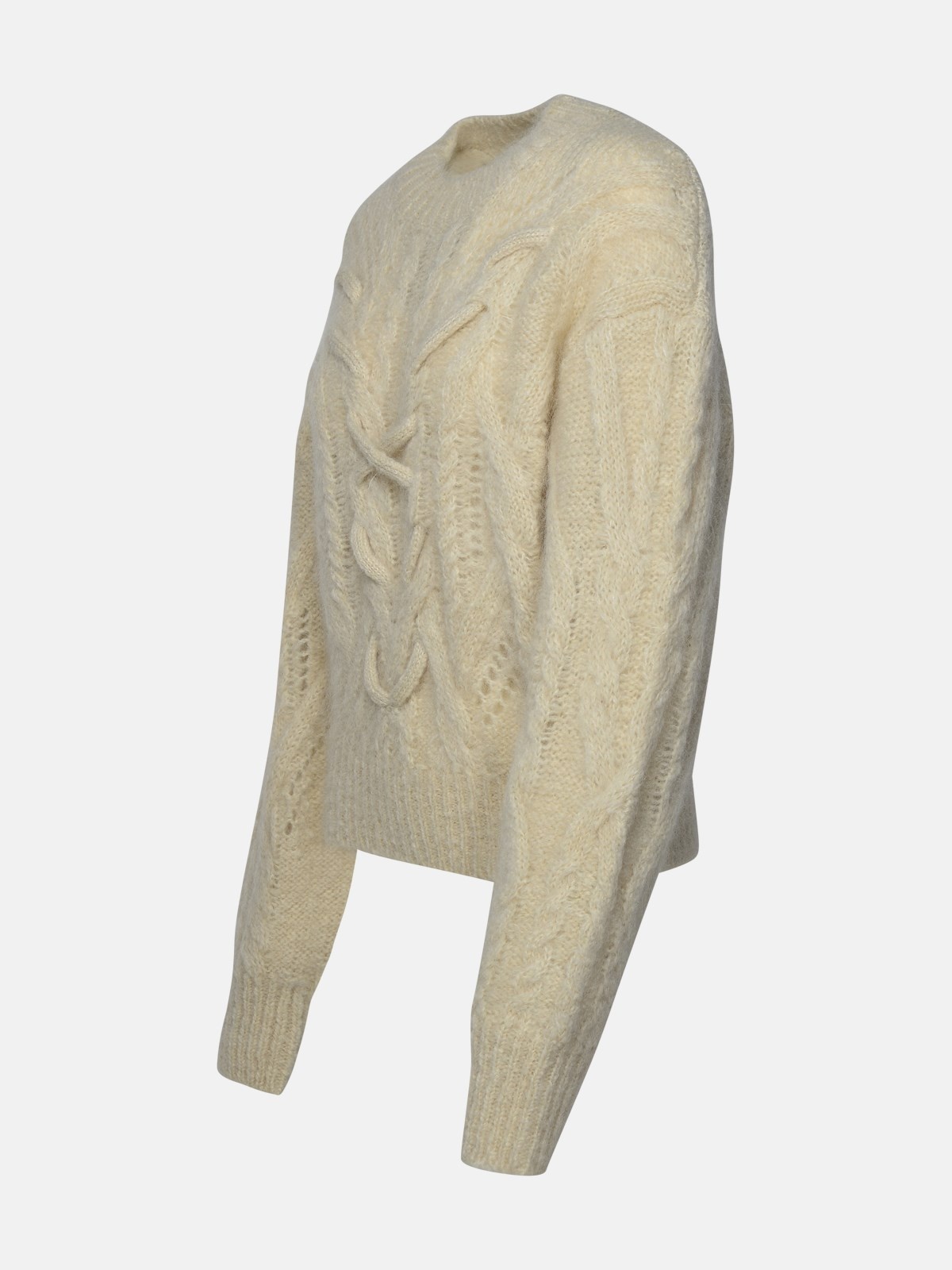 'ELINE' BEIGE MOHAIR BLEND SWEATER - 2
