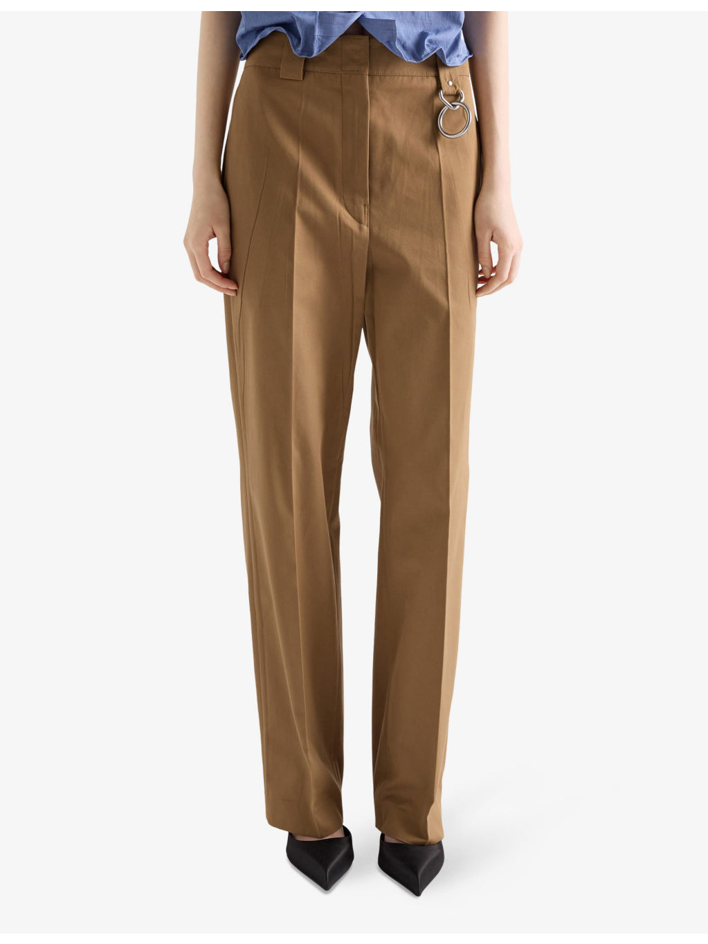 Tailored Straight-Leg Cotton Trousers - 3