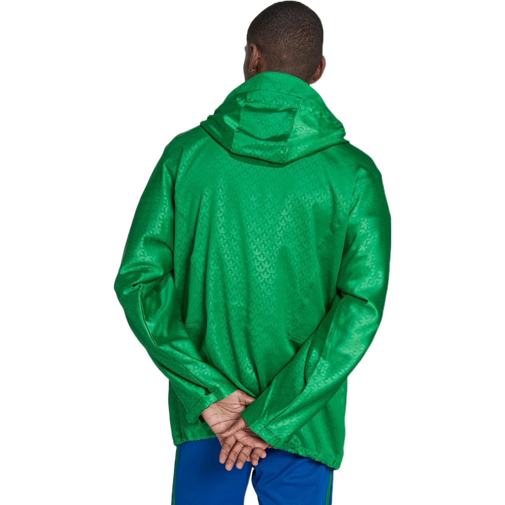 adidas originals Windbreaker Logo Printing Hooded Drawstring Sports Jacket 'Green' IB3440 - 4