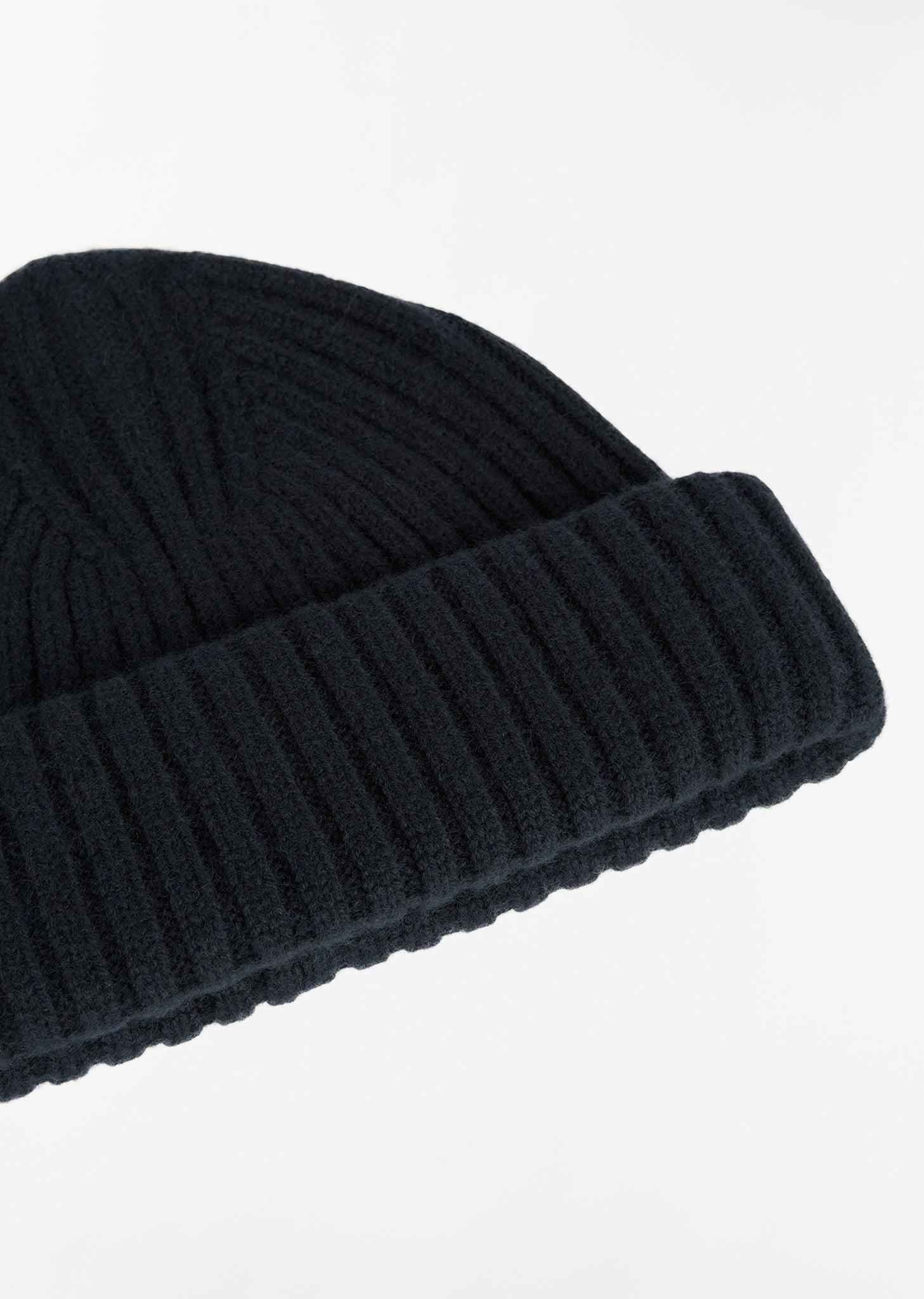 Chunky Brim Beanie — Navy - 2