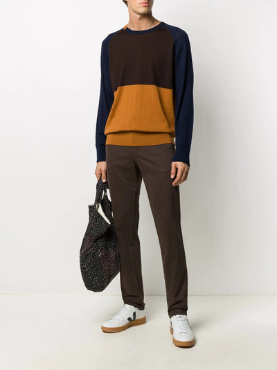 Universal Works colour-block jumper outlook