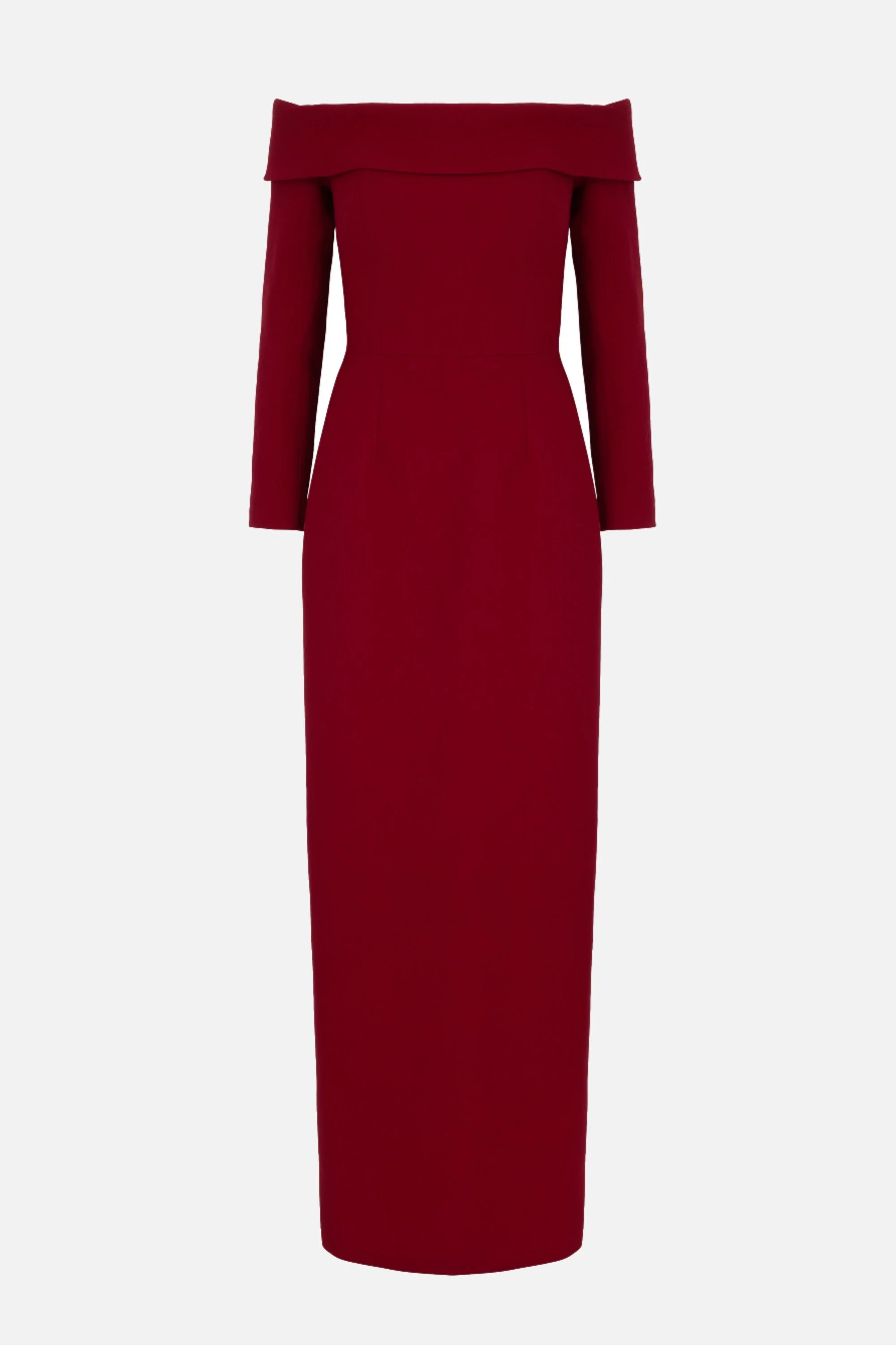 Nosrat Dress In Cherry Red Single Wool Crepe - 1