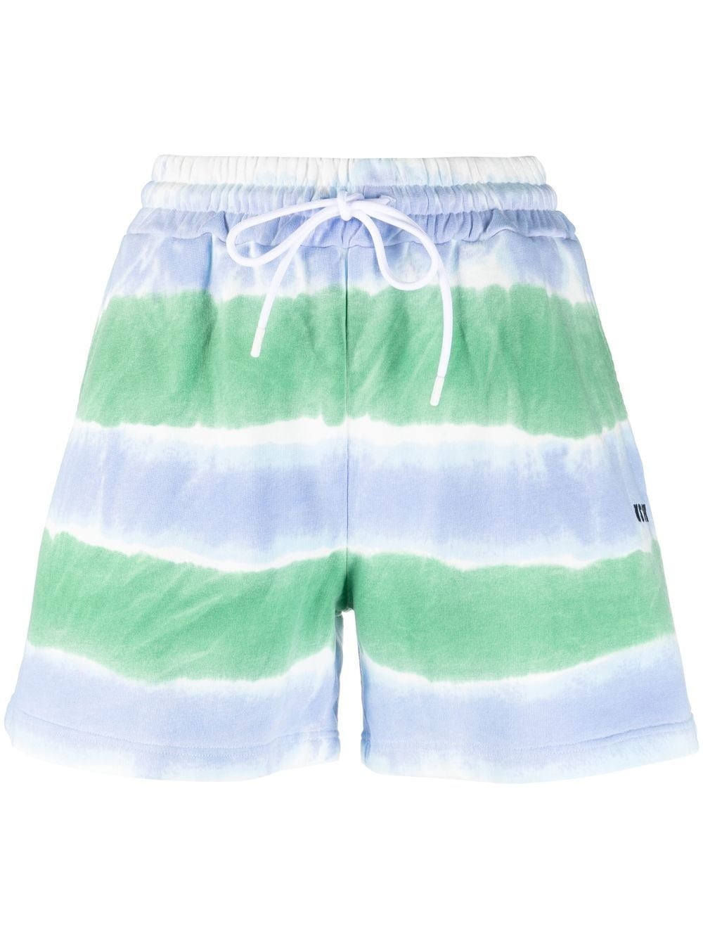 stripe-pattern drawstring shorts - 1