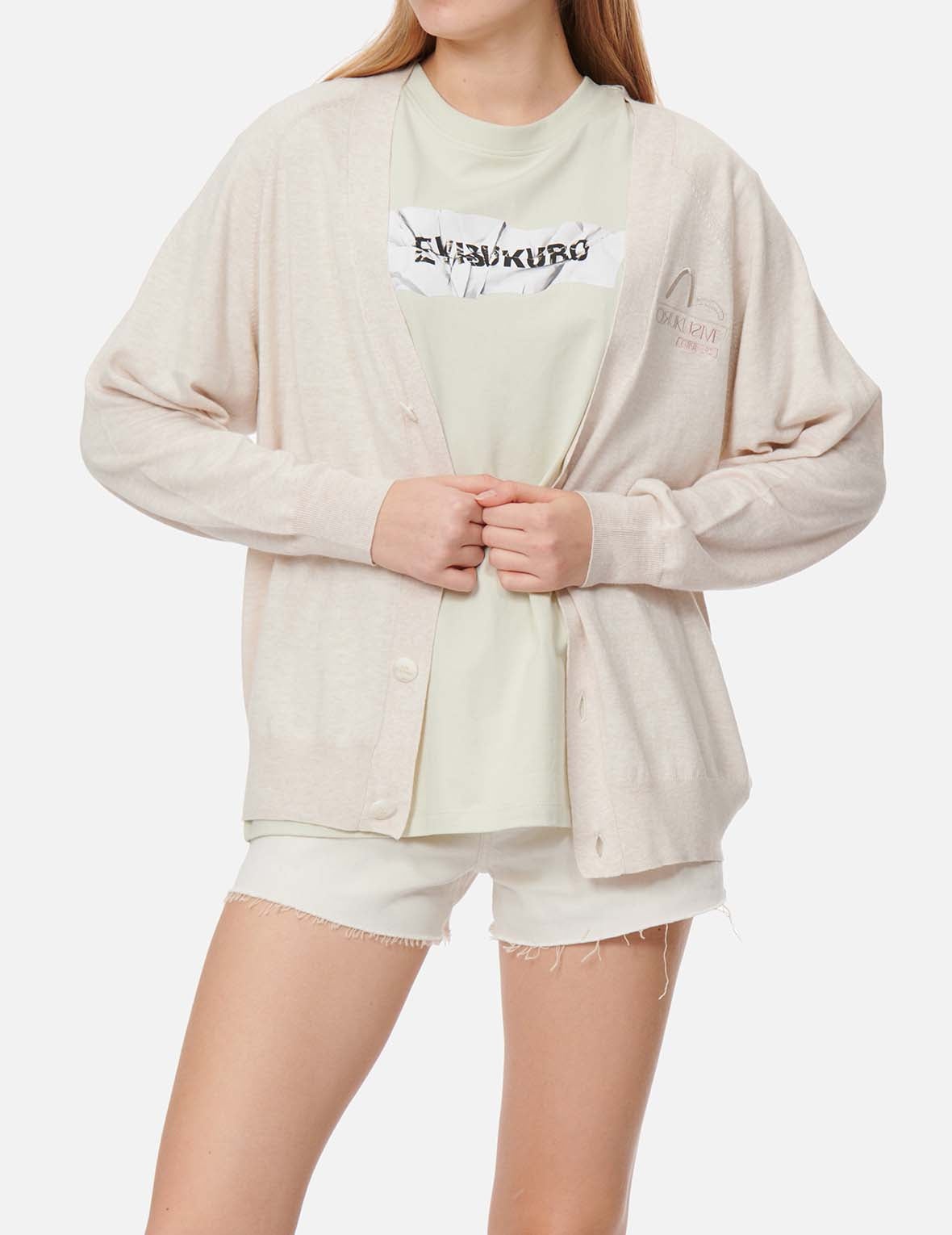 Seagull and Logo Embroidery Cardigan - 4