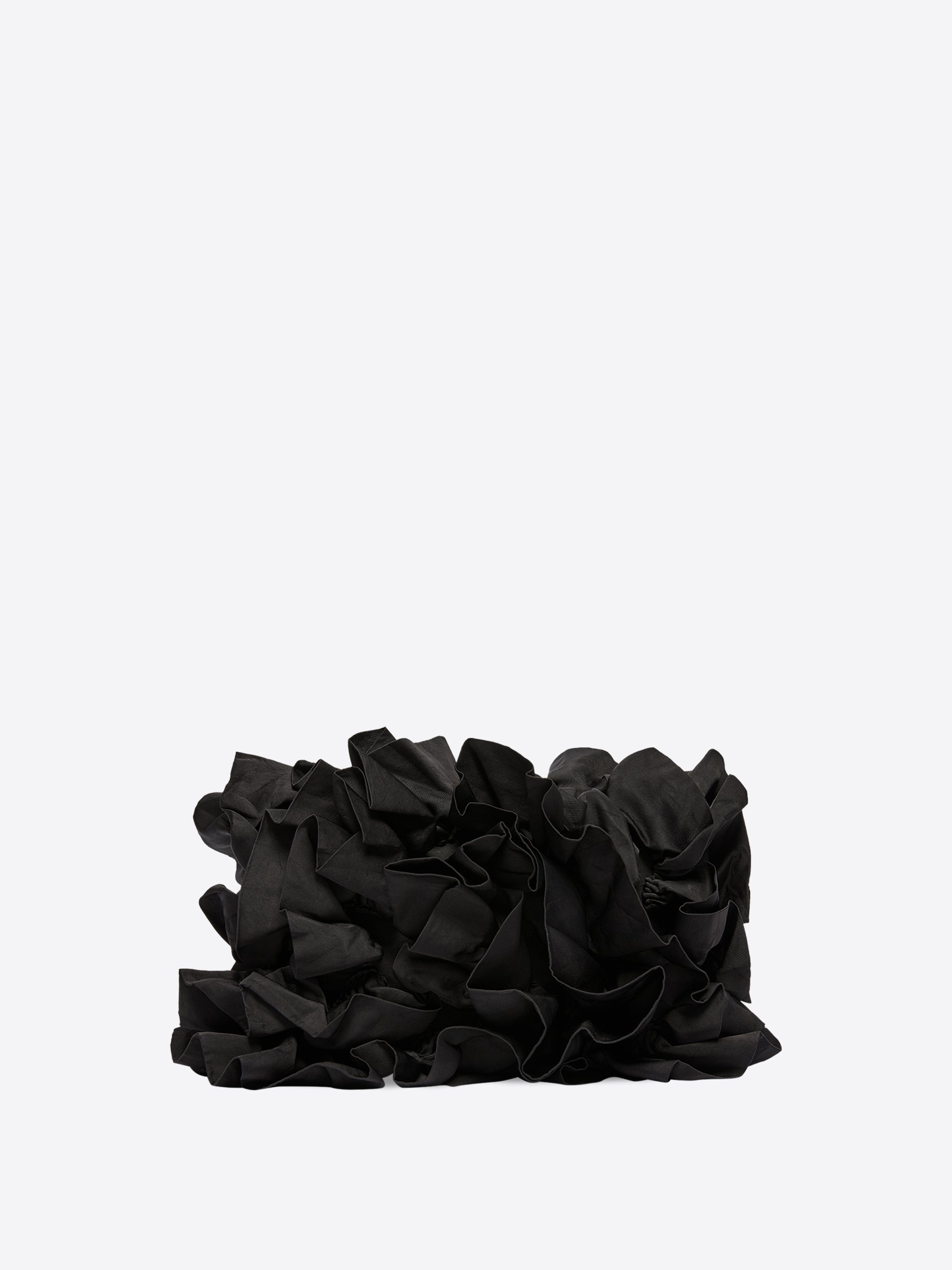 SATIN RUFFLE CLUTCH - 4