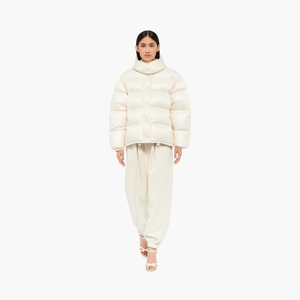 Nylon down coat with hood - 2