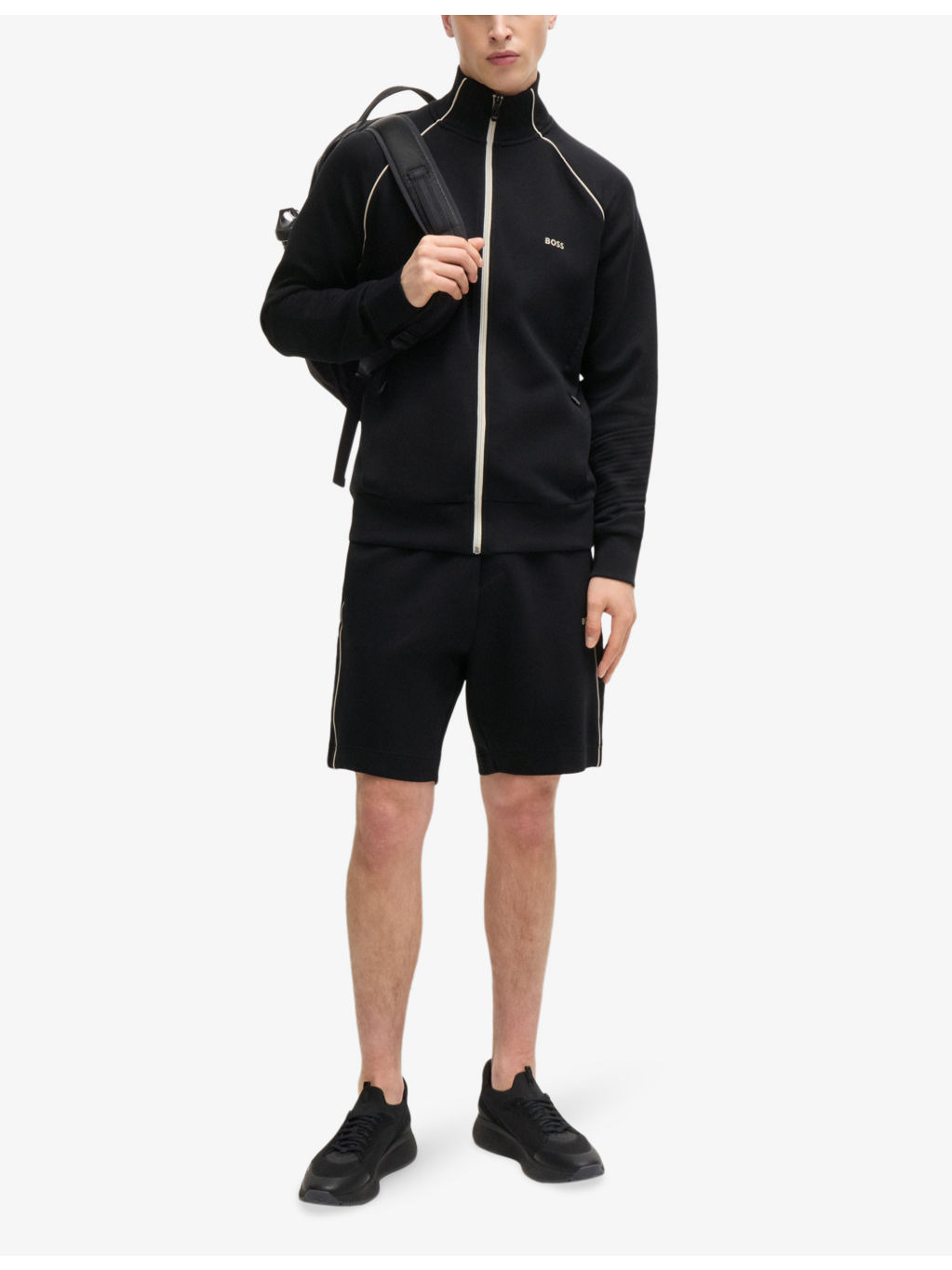 Logo-embossed regular-fit stretch-cotton shorts - 2