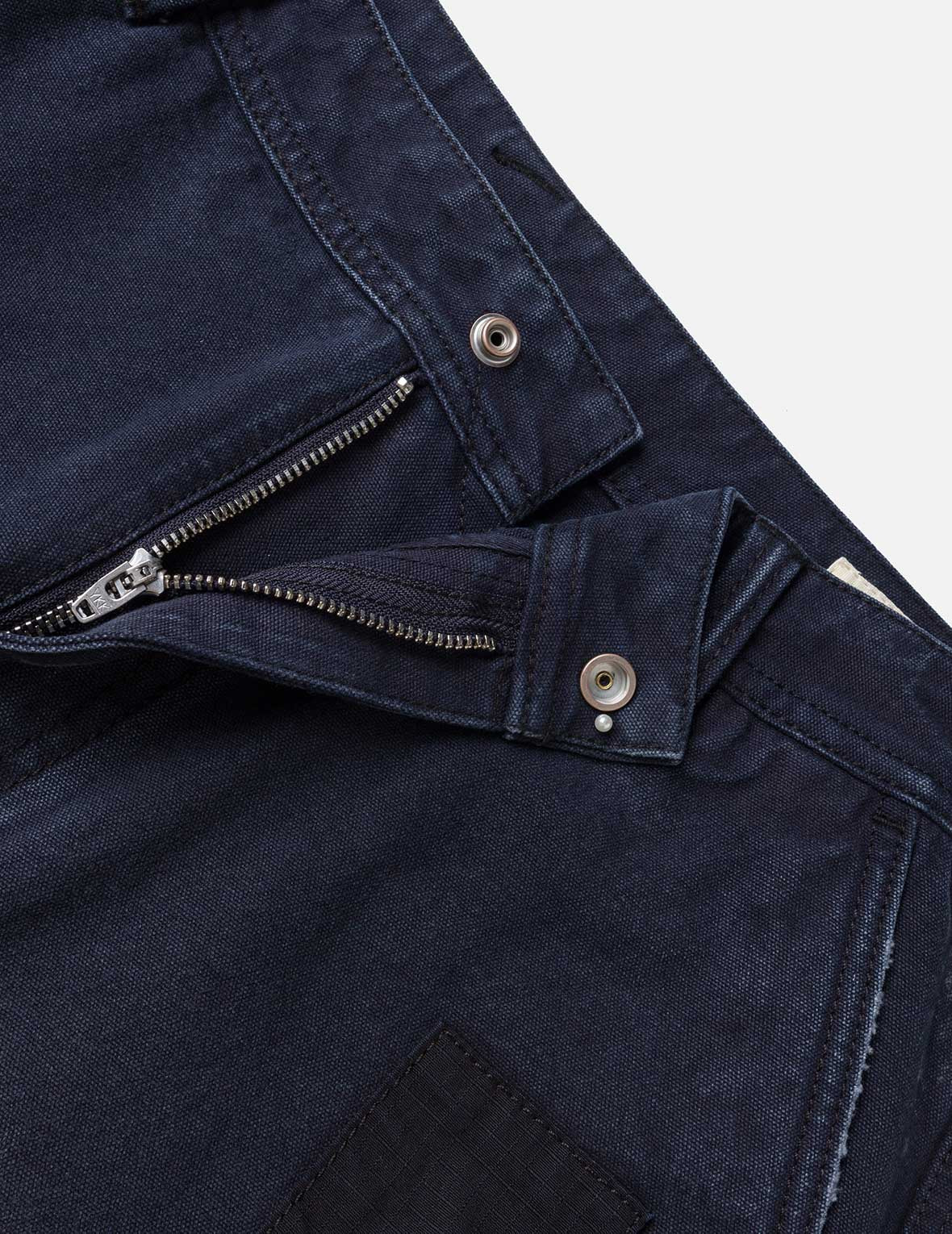 Dual Seagull Print Loose Fit Washed Woven Cargo Joggers - 12