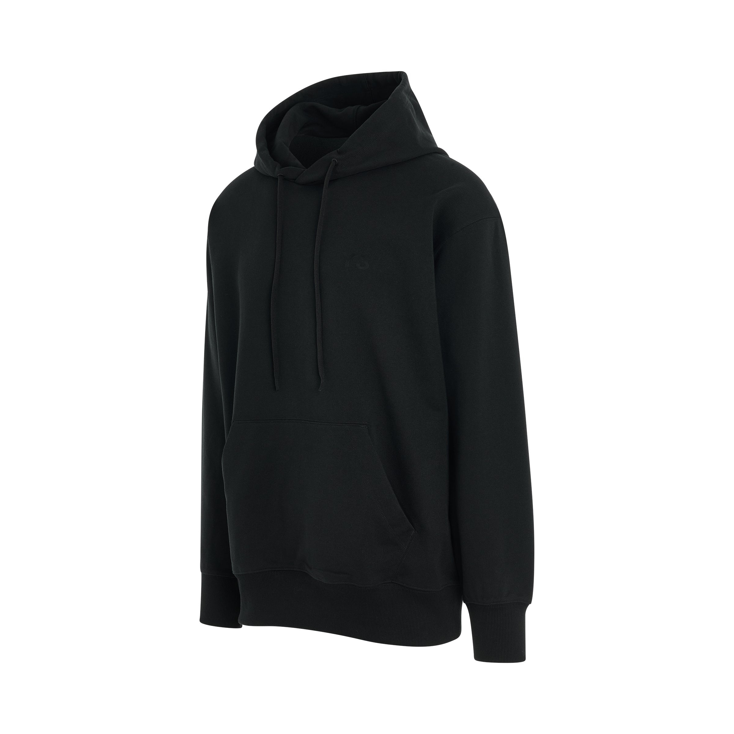 French Terry Basic Hoodie in Black - 2