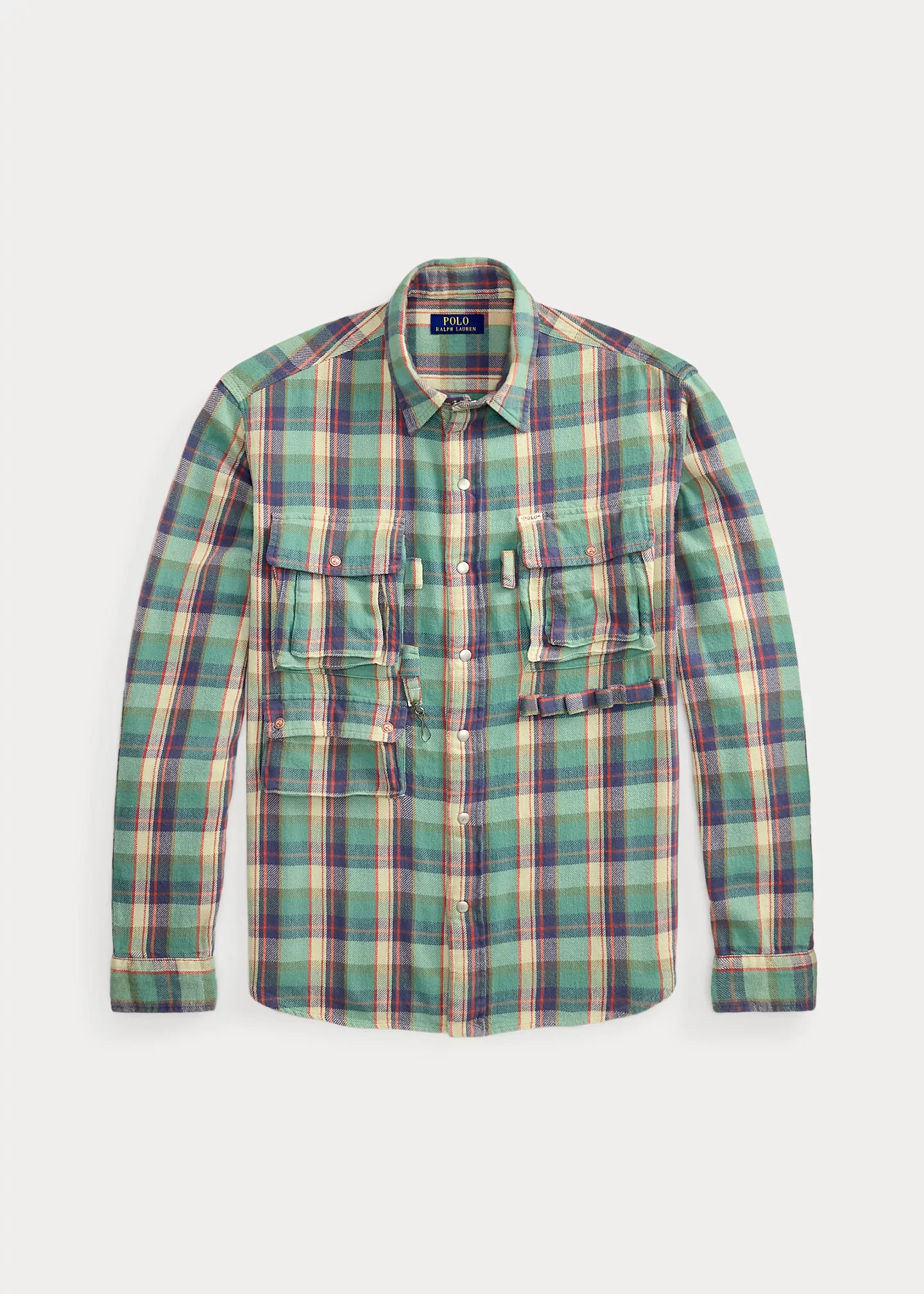 Classic Fit Plaid Brushed Flannel Shirt - 1