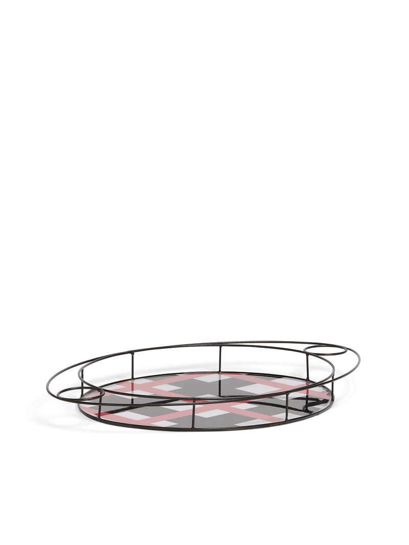 Marni MARNI MARKET OVAL TRAY IN IRON AND CONTRAST RESIN outlook