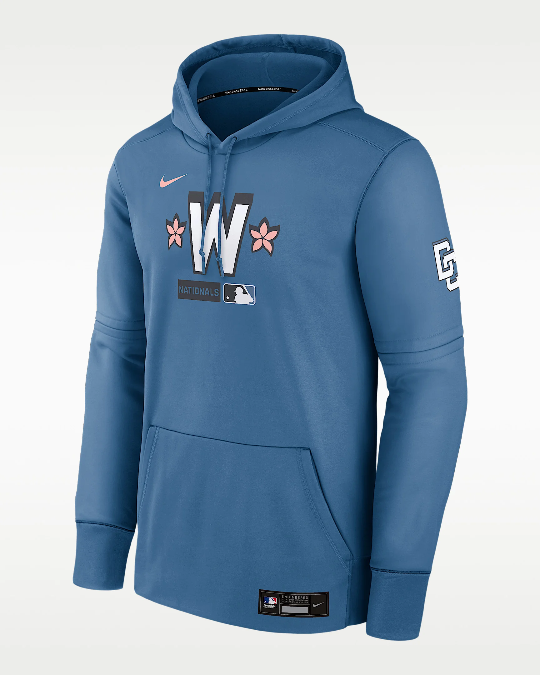 Washington Nationals Authentic Collection City Connect Men's Nike Therma MLB Pullover Hoodie - 1