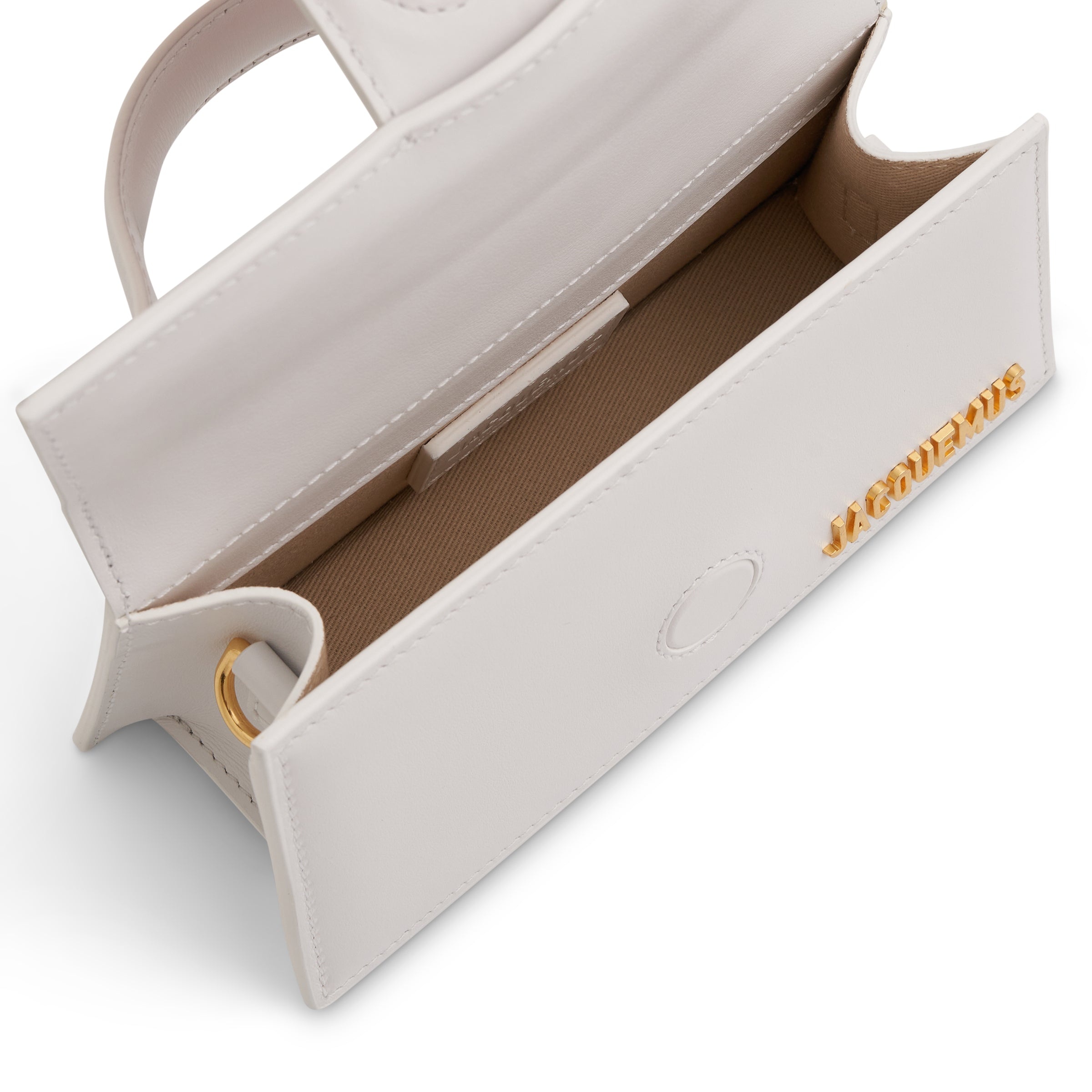 Le Bambino Mini Leather Bag in White - 5