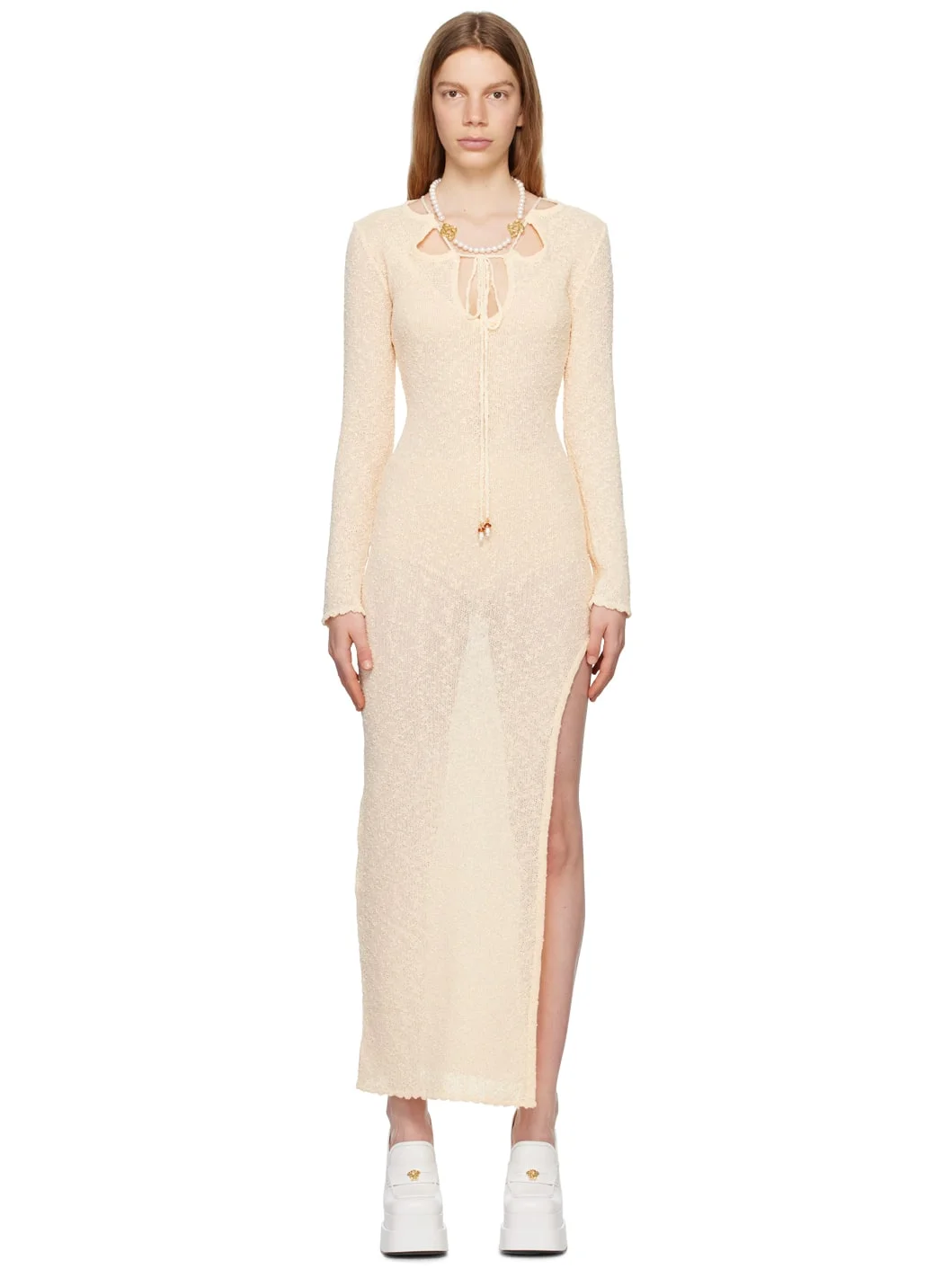 Off-White Cutout Maxi Dress - 1