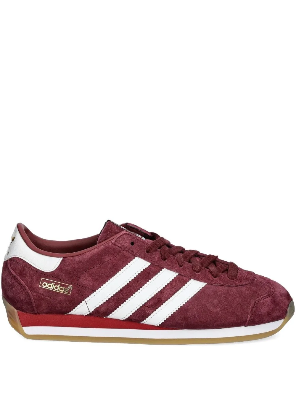 suede three-stripe sneakers - 1