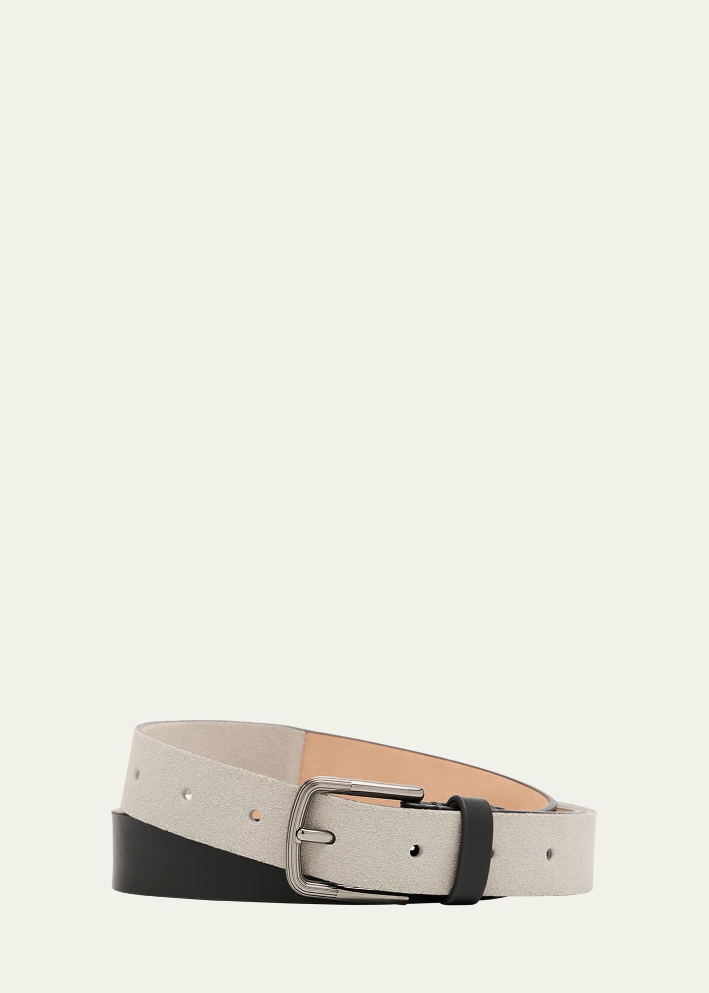 Men's Suede and Leather Reversible Belt - 1