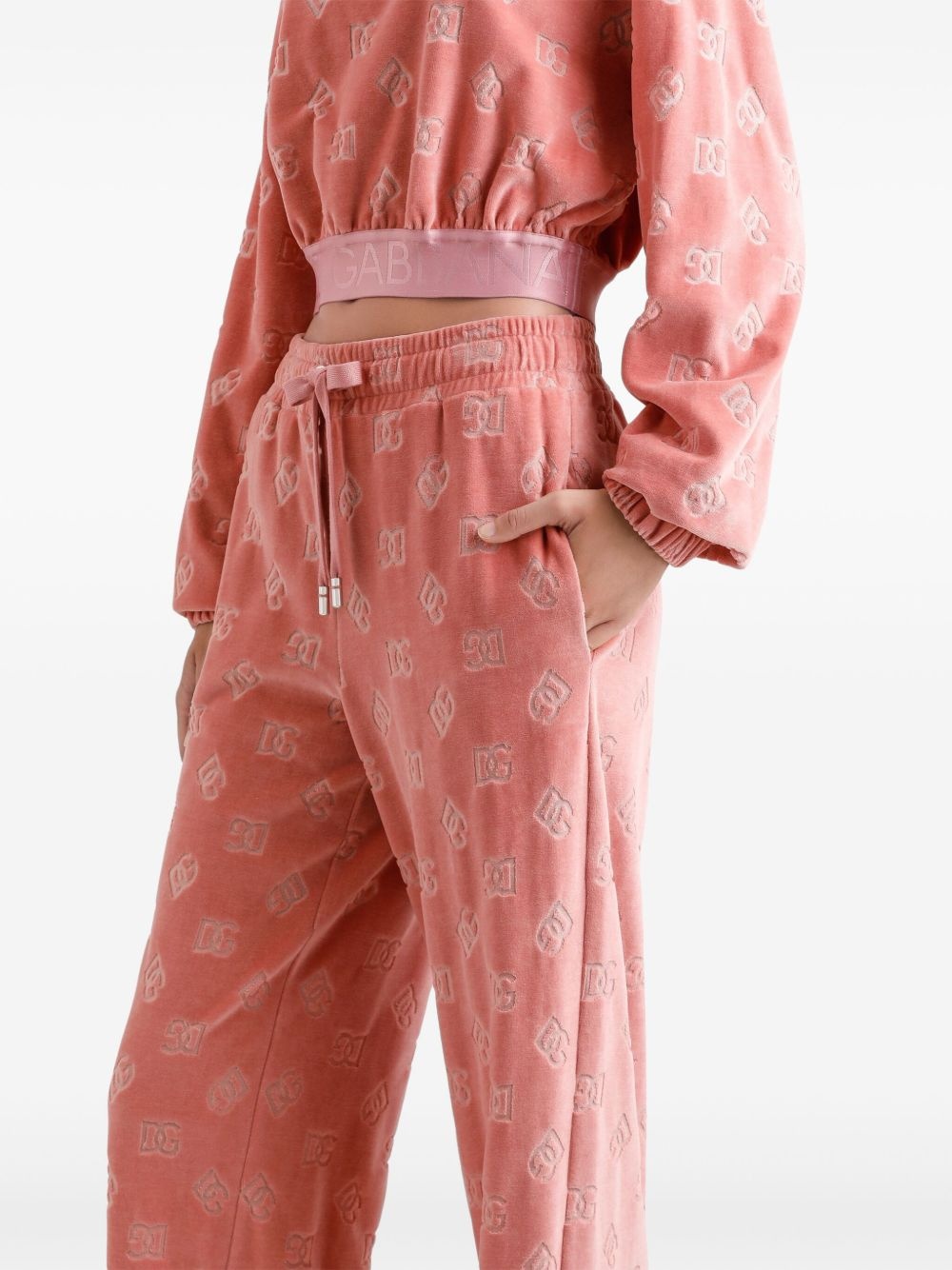 logo-jacquard track pants - 5