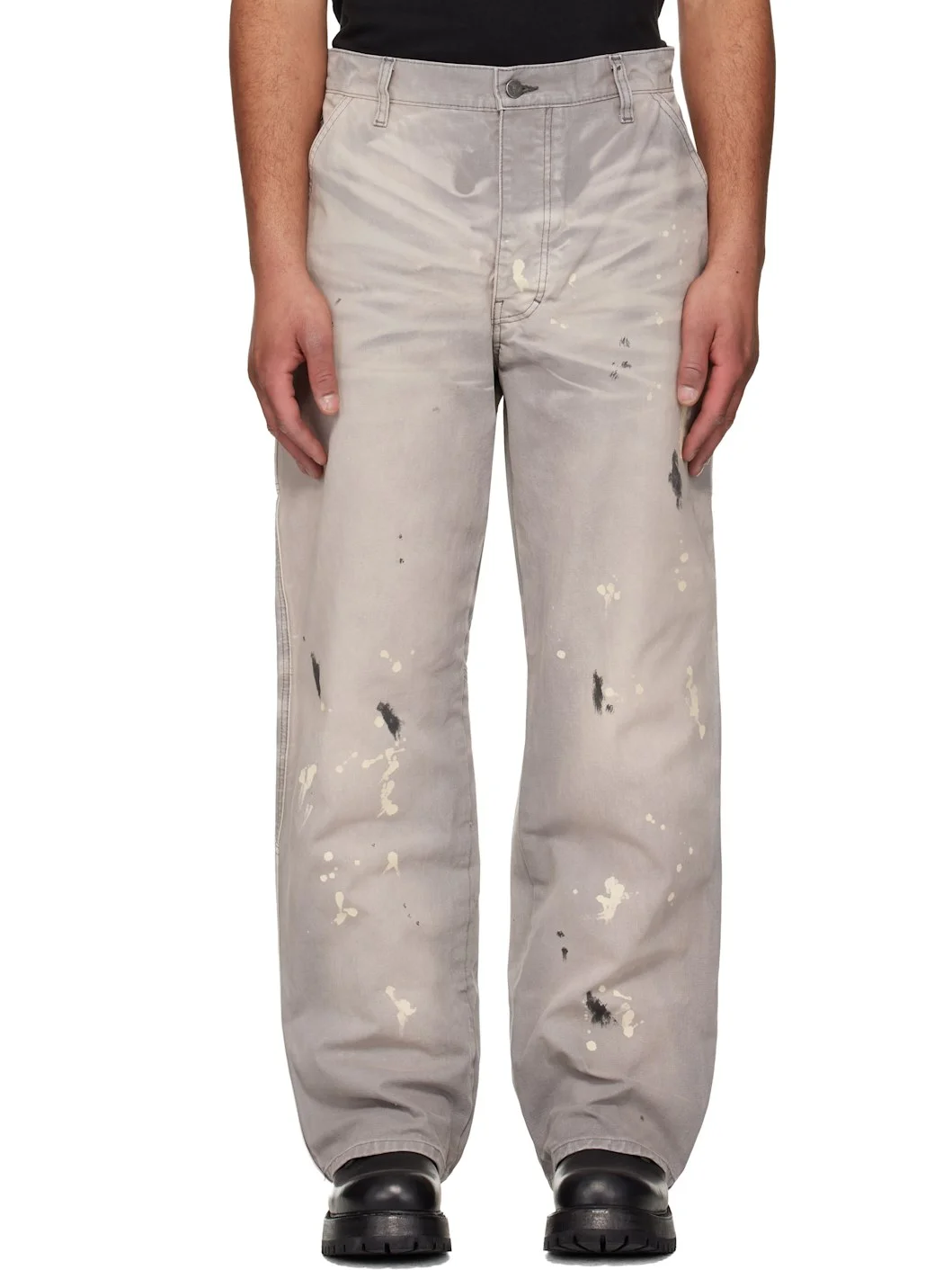 Gray Underground Painter Trousers - 1