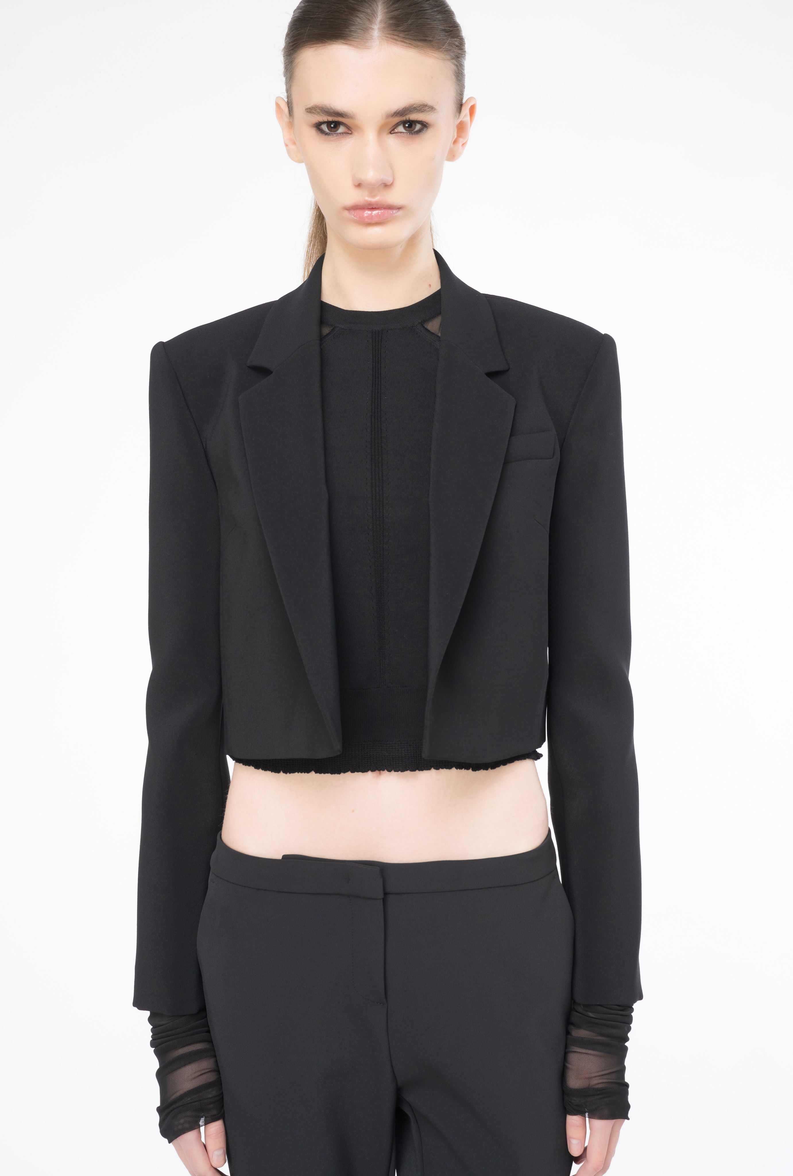 STRETCH CREPE SPENCER JACKET - 3