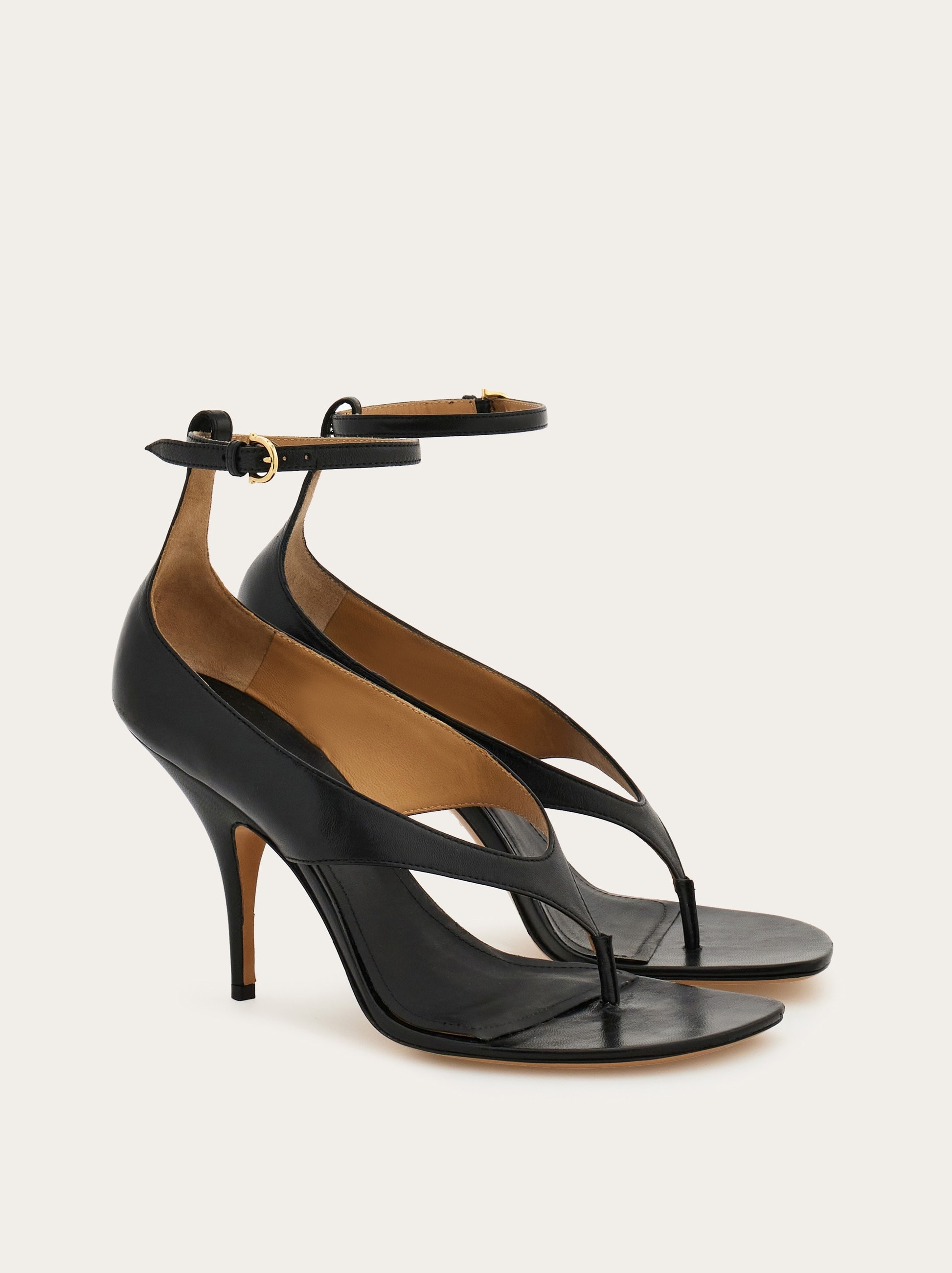 Heeled sandal with ribbon - 5