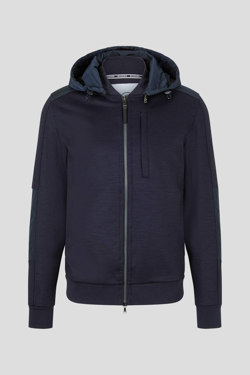 RYAN SWEATSHIRT JACKET IN NAVY BLUE 1