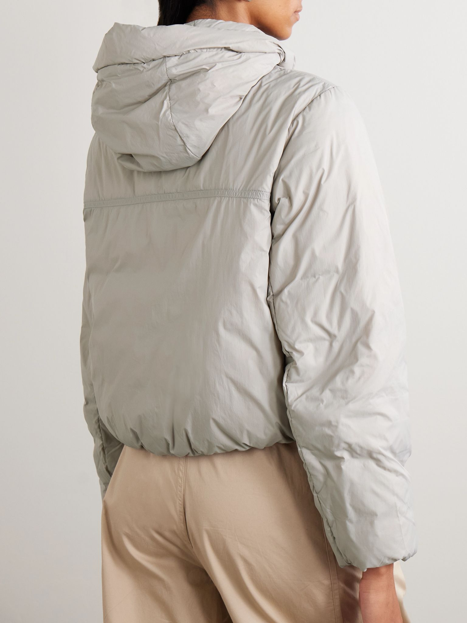Elba cropped padded shell down jacket Stone - 4