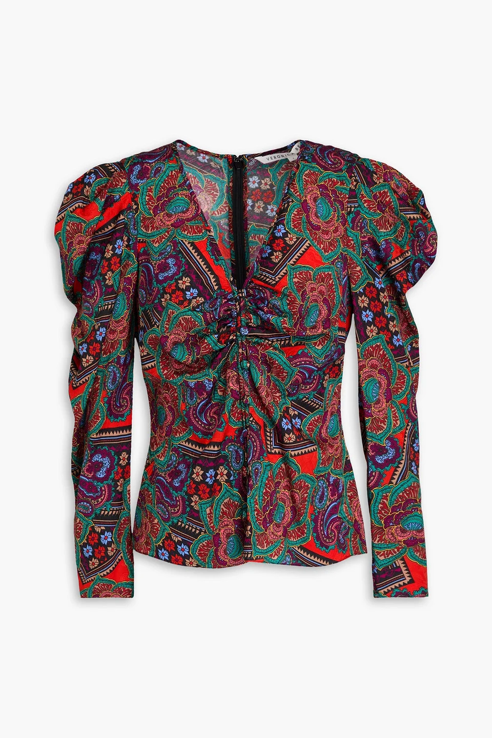 Simmons paisley-print silk-blend jacquard blouse - 1