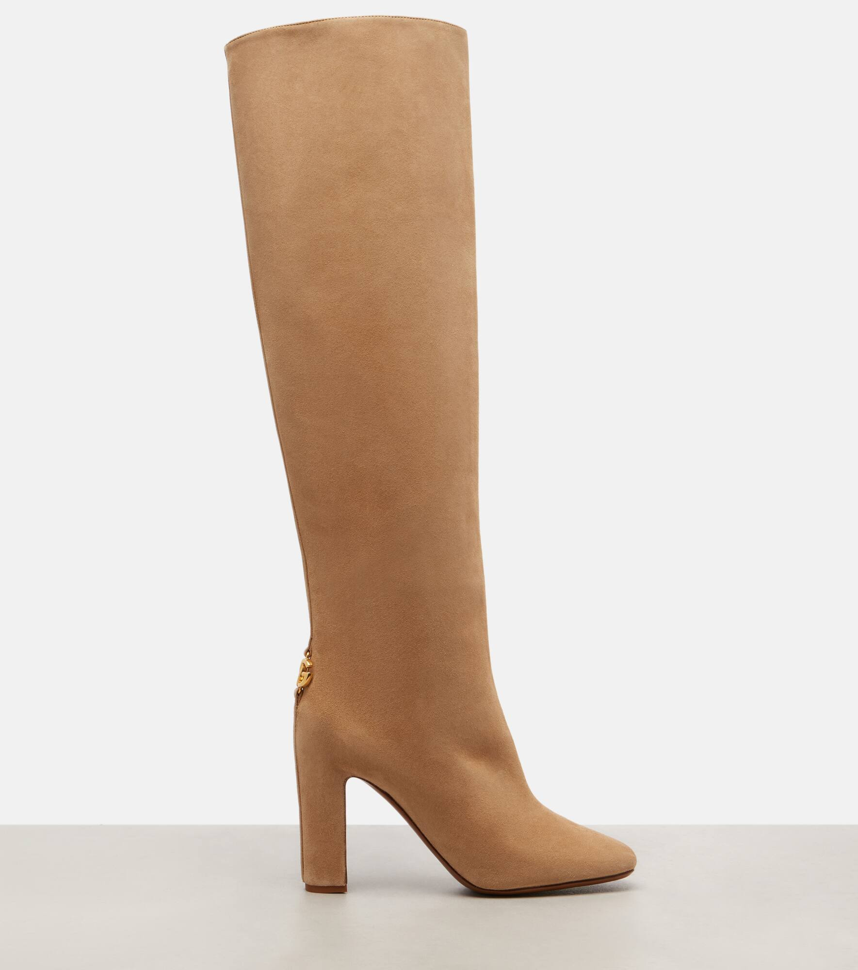 Suede over-the-knee boots - 4