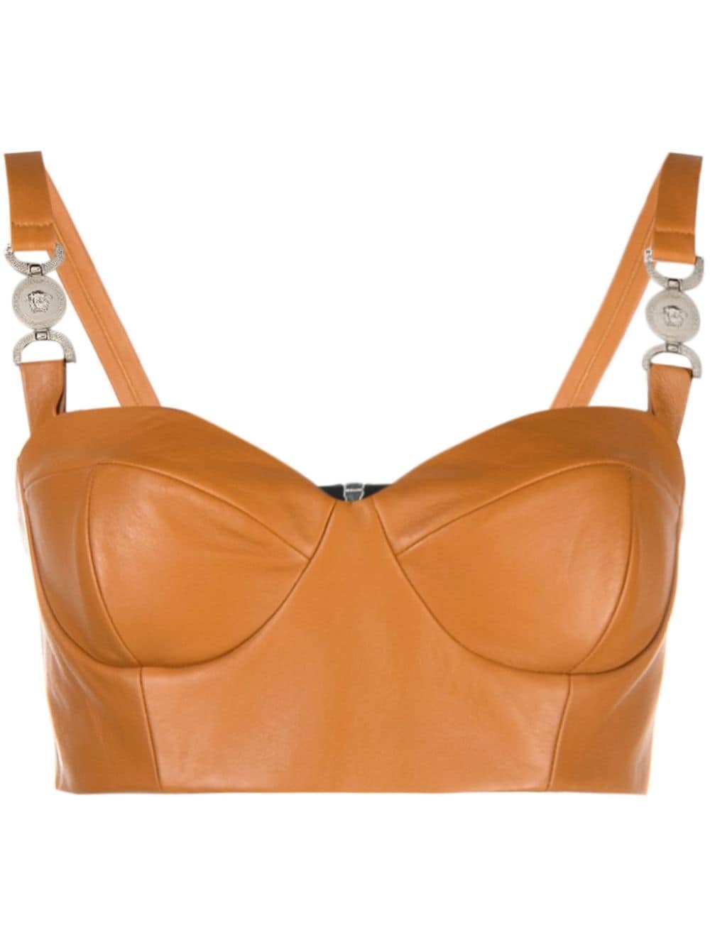 Medusa '95 leather bustier top - 1