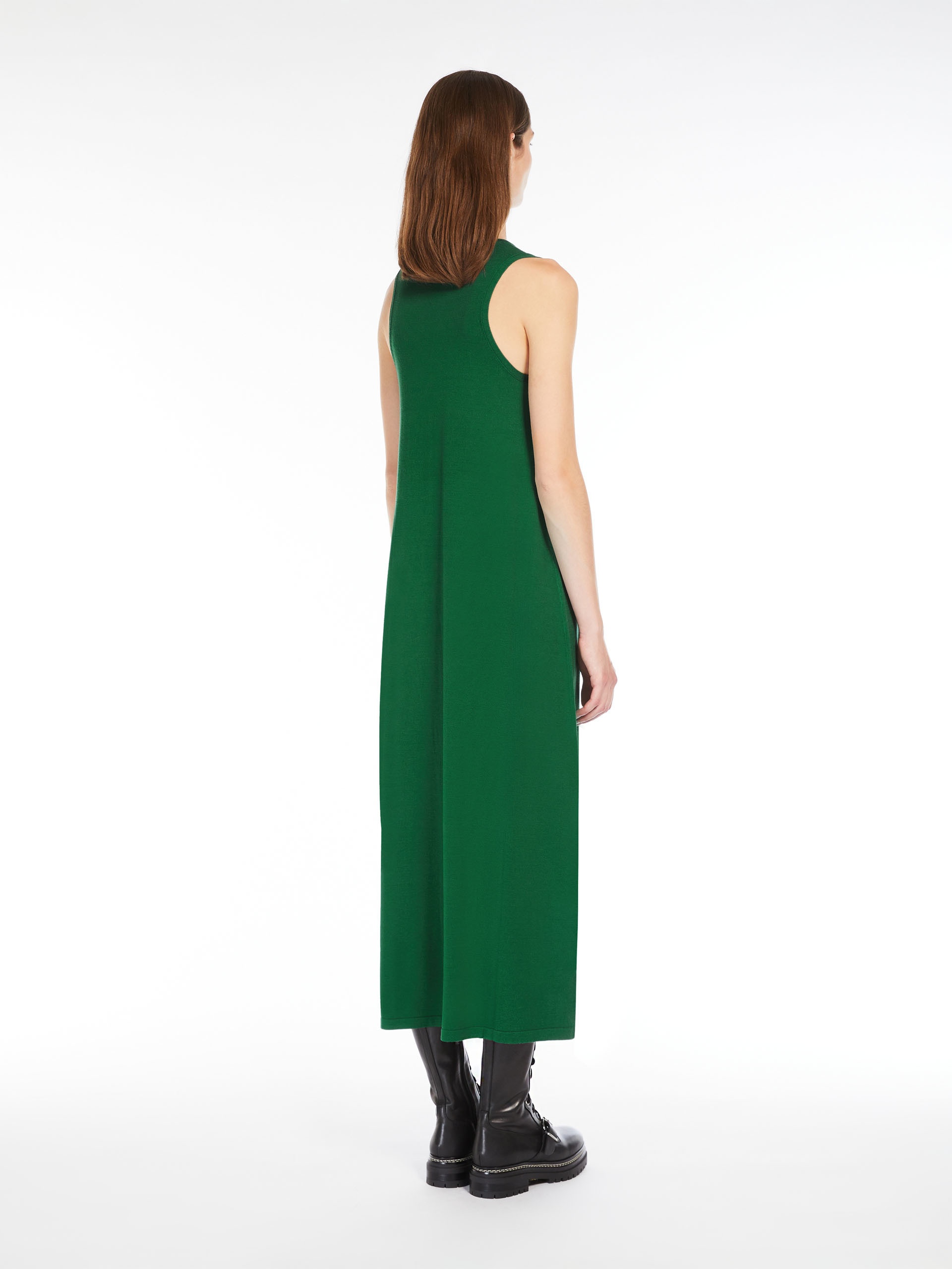 UNISONO Sleeveless stretch viscose dress - 4