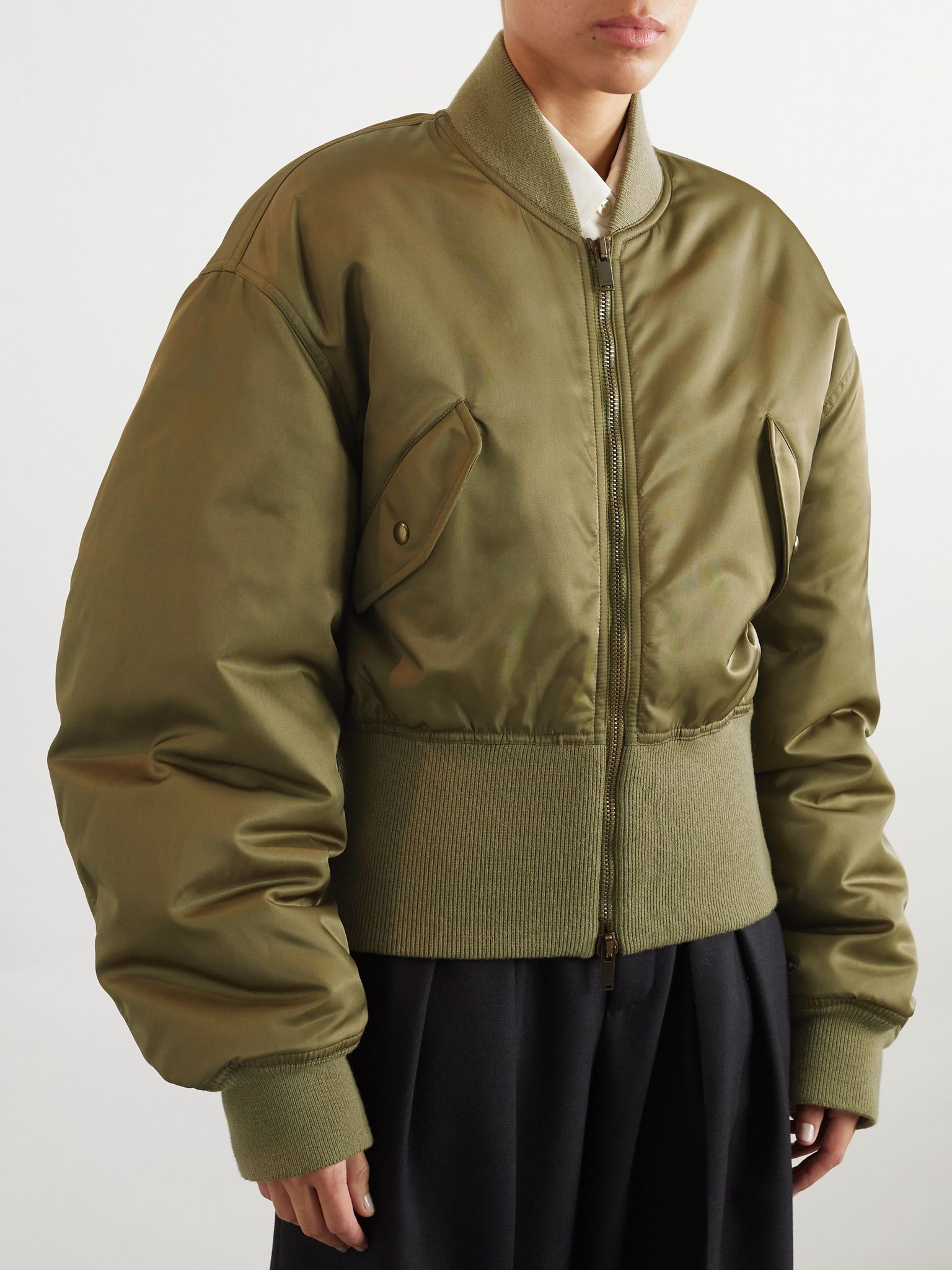 Shell bomber jacket Green - 3